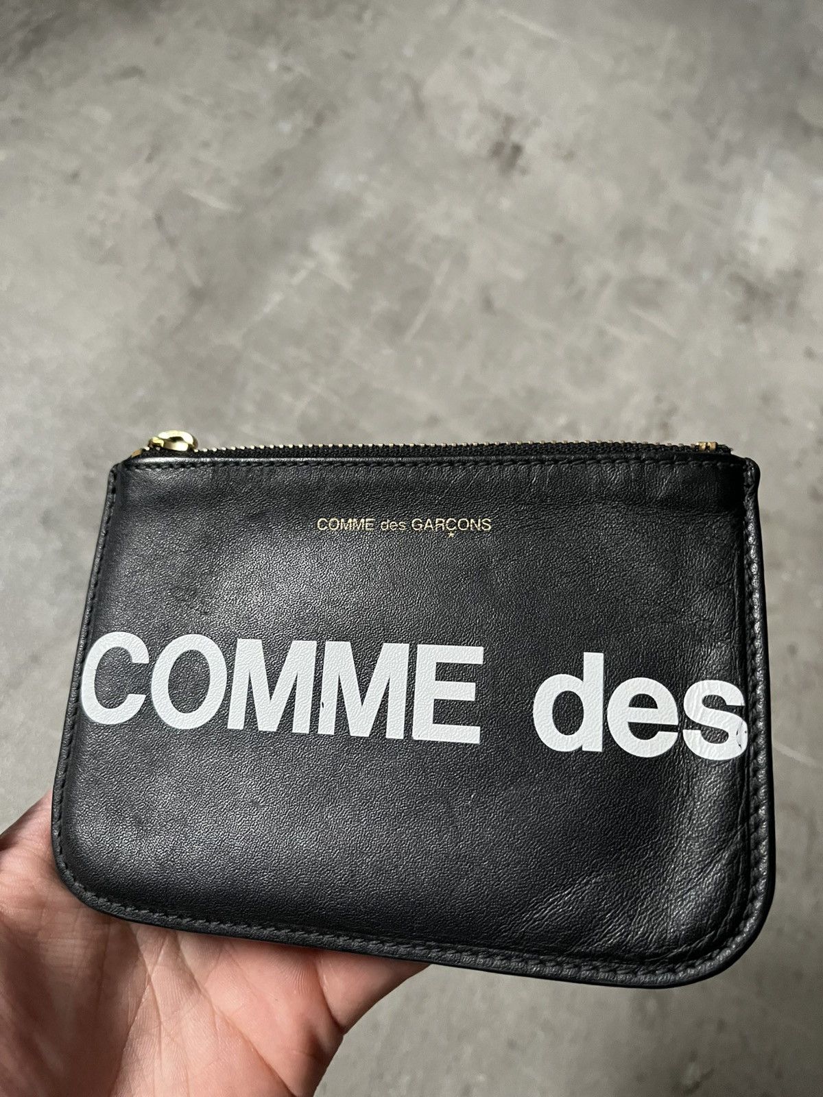 Comme des Garcons Comme des Garcons black leather wallet big logo Size ONE SIZE - 4 Thumbnail