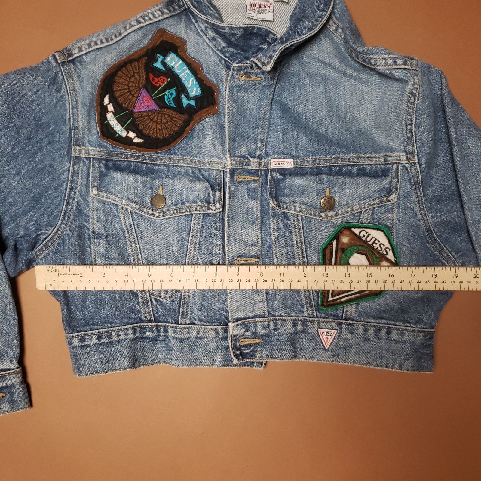 Rare 80s Guess by George Marciano Cropped Denim Jacket