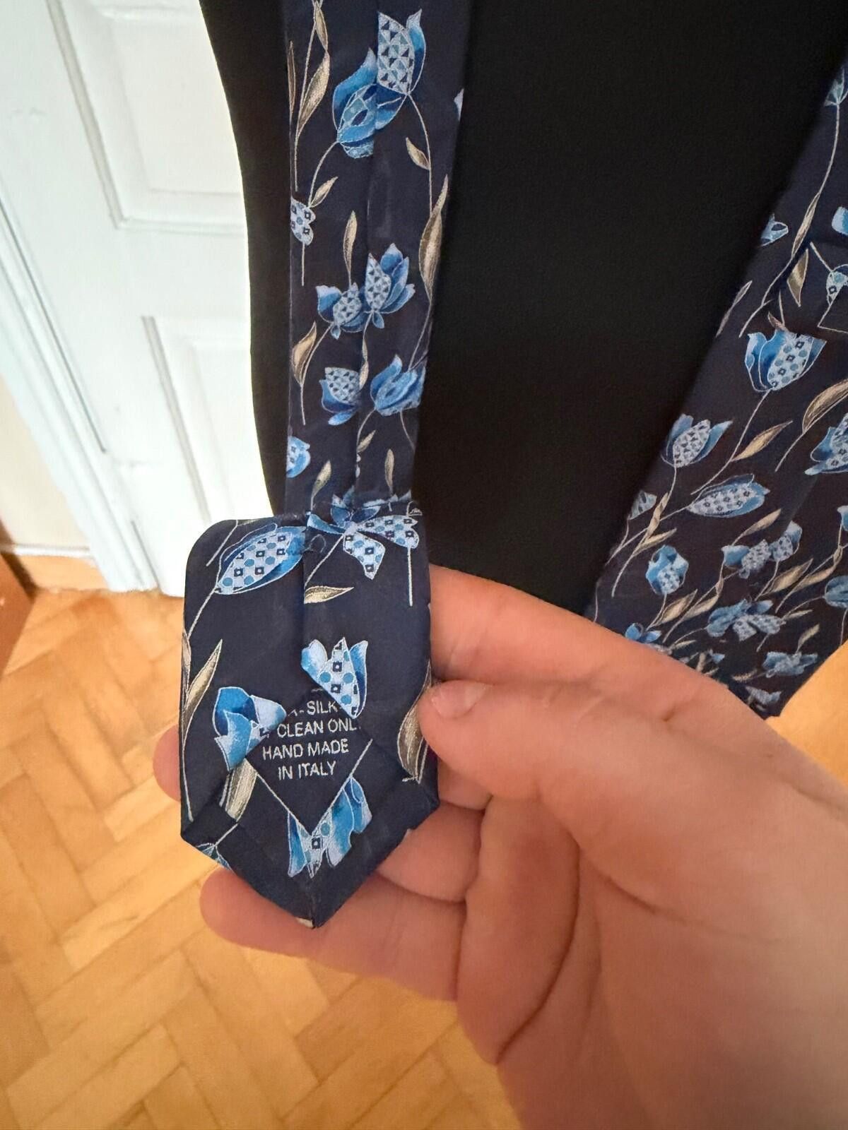 Brioni Brioni Silk Blue Flovers Tie Size ONE SIZE - 6 Thumbnail