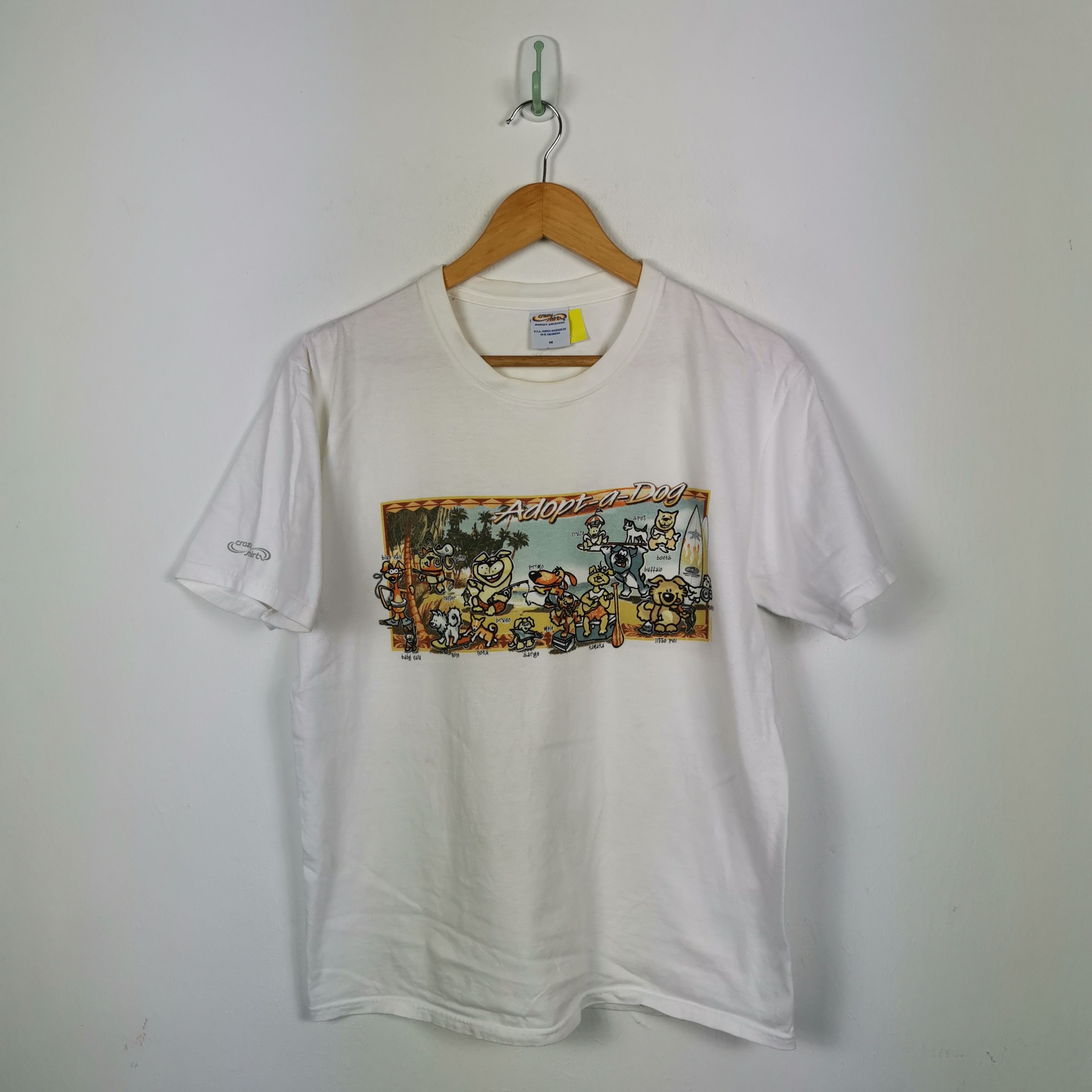 Vintage Vintage Adopt a DOG T-Shirt by Crazy Shirt Crewneck Tees Size US M / EU 48-50 / 2 - 2 Thumbnail