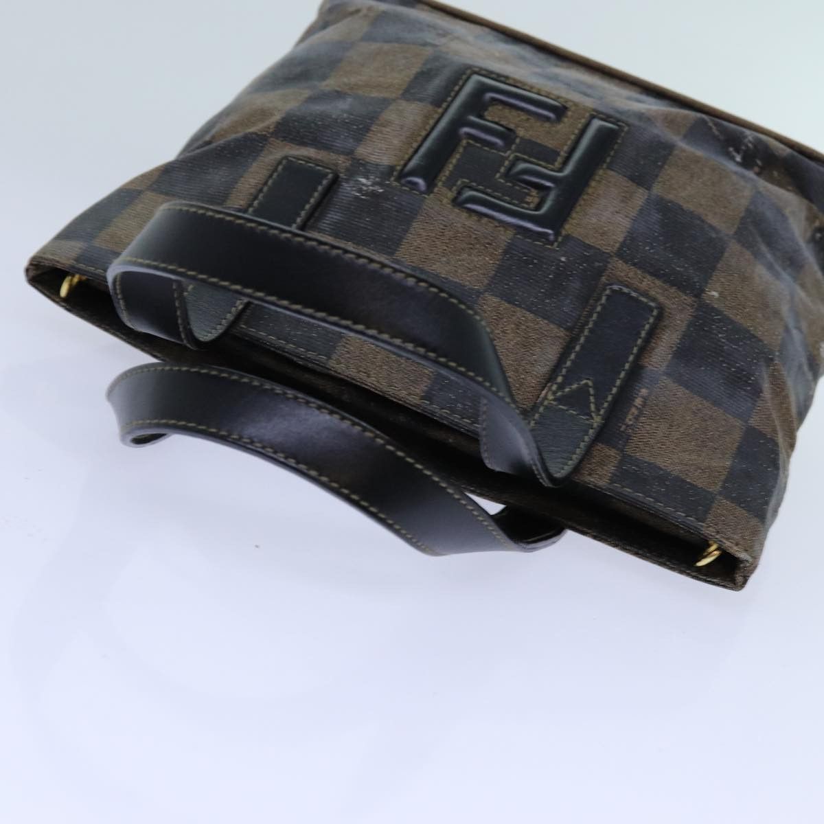 Fendi FENDI Pecan Canvas Hand Bag Brown Black Size ONE SIZE - 7 Thumbnail