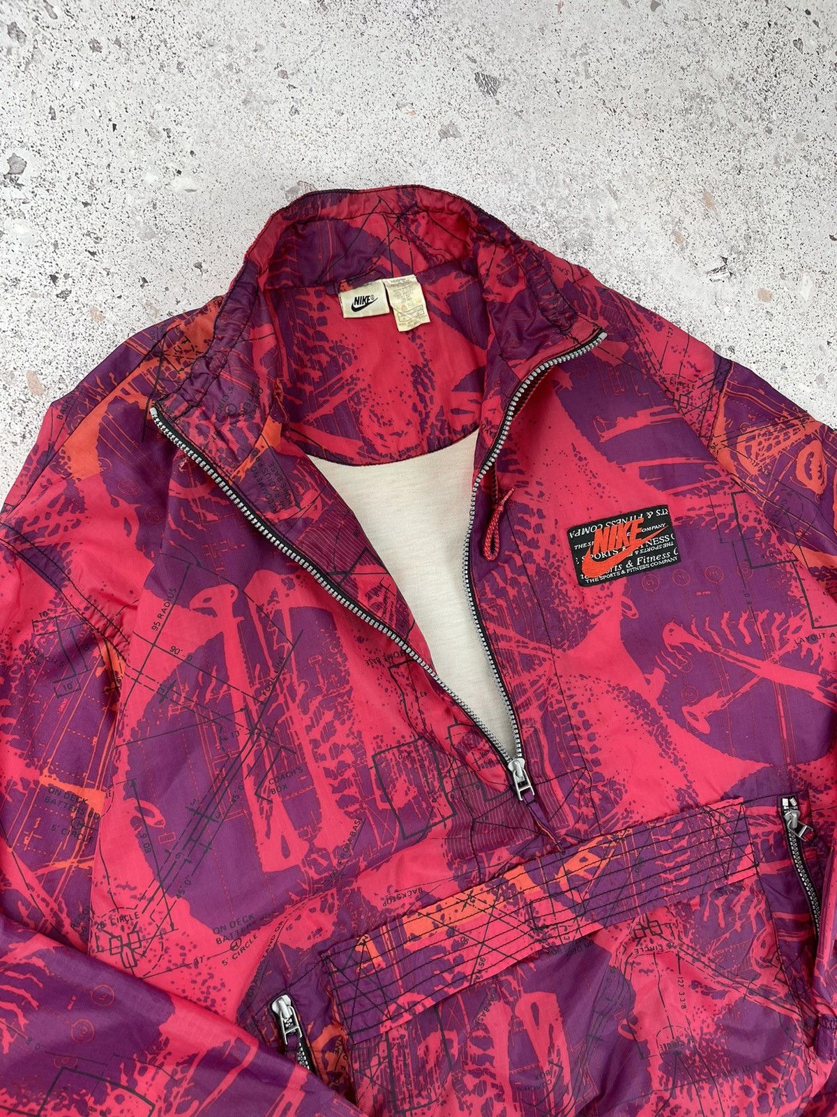 Nike × Vintage Vintage Nike Nylon Zip Anorak Windbreaker Jacket Drill Size US XL / EU 56 / 4 - 9 Thumbnail