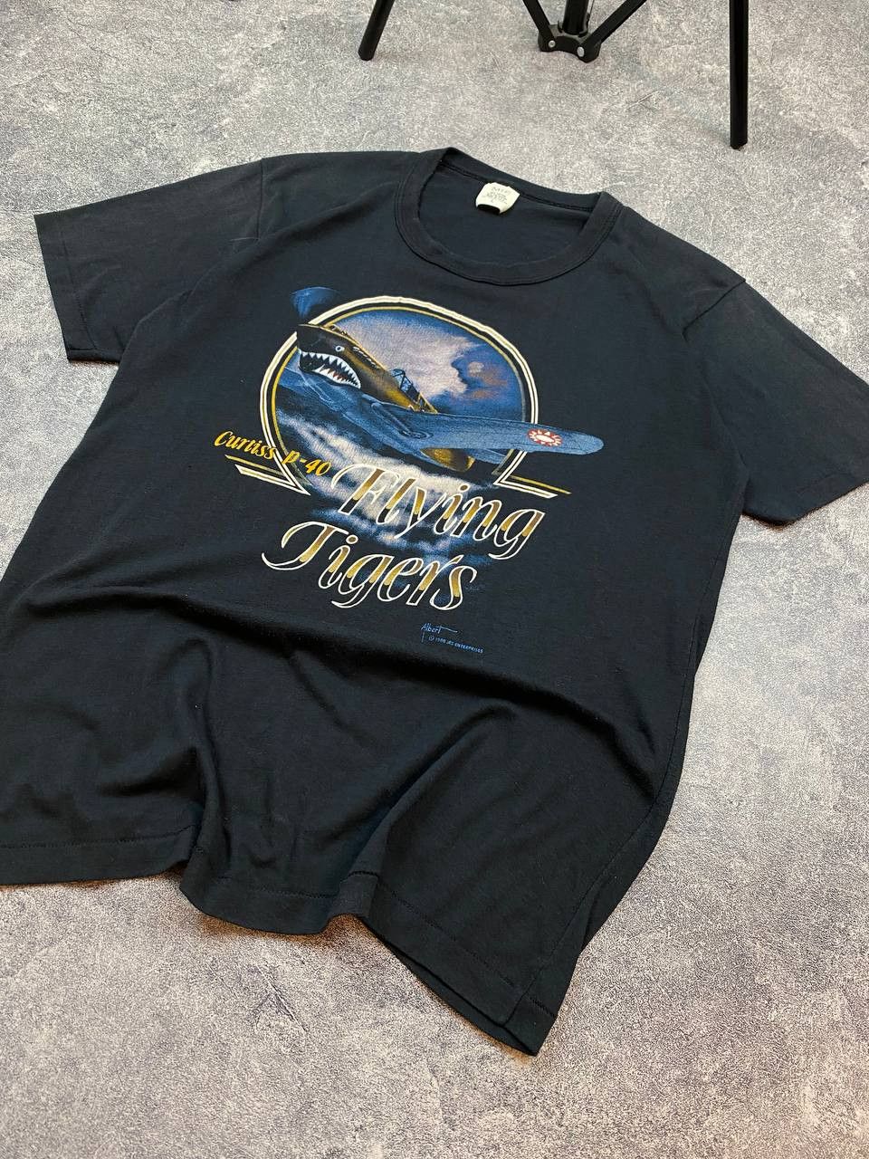 Vintage Vintage 90s Flying Tigers American Airplane Sky War T-Shirt Size US L / EU 52-54 / 3 - 3 Thumbnail
