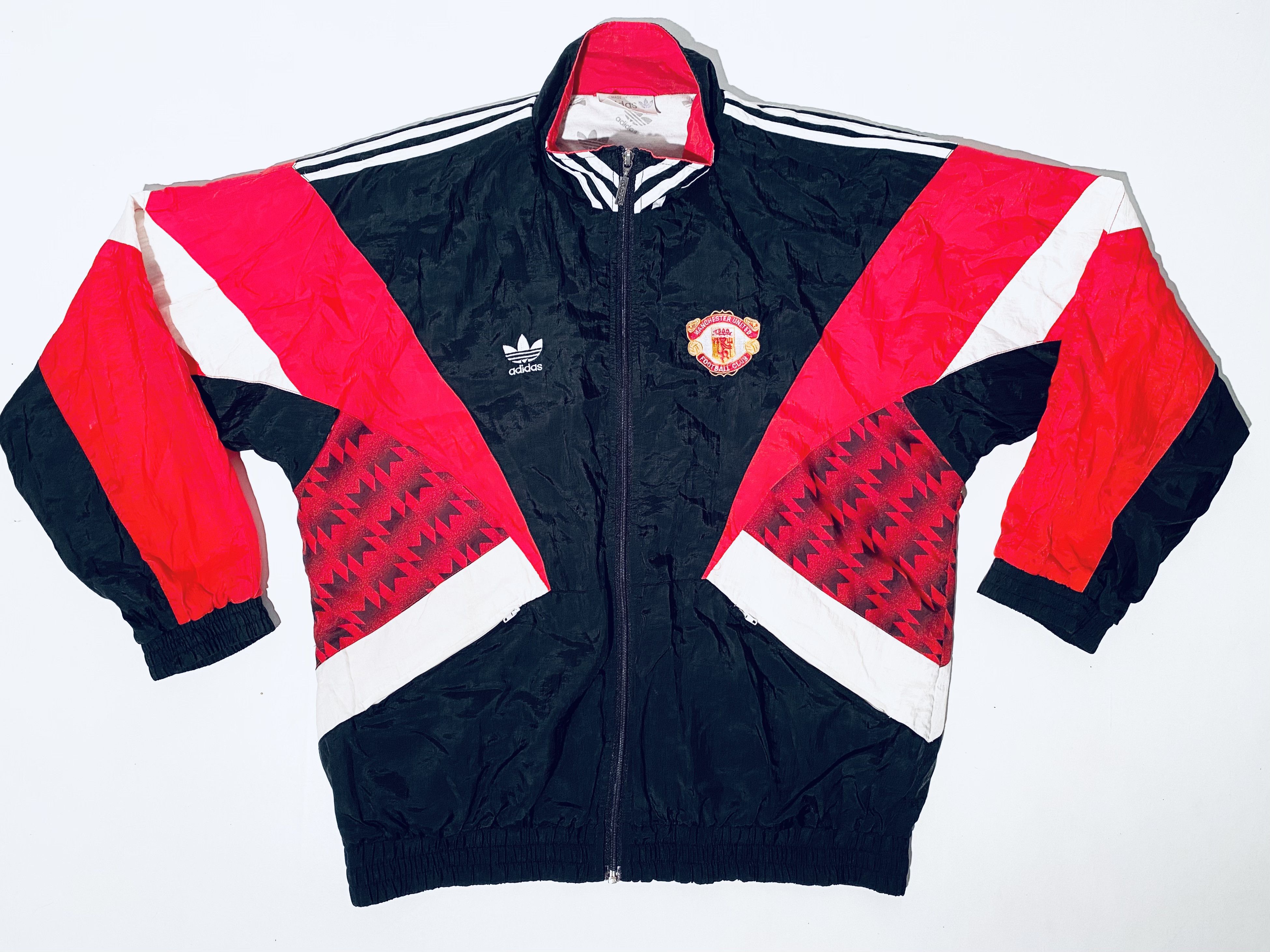 Adidas Manchester United Training Jacket 1990 1992 Size US L / EU 52-54 / 3 - 5 Thumbnail