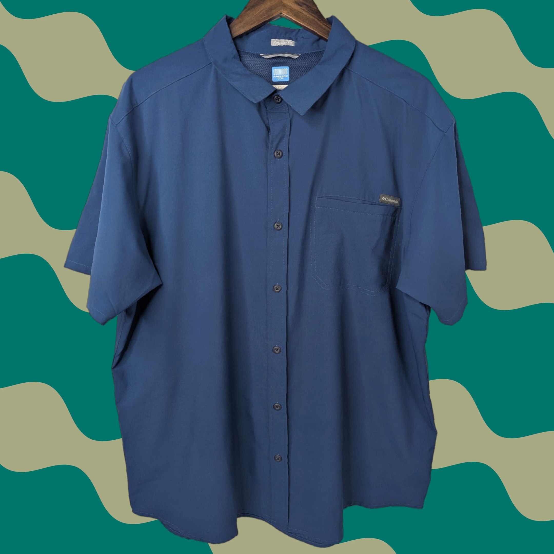 Vintage Columbia Shirt Mens XL Blue Regular Fit Lightweight Button-Up Casual Outdoor Shirt Size US XL / EU 56 / 4 - 1 Thumbnail