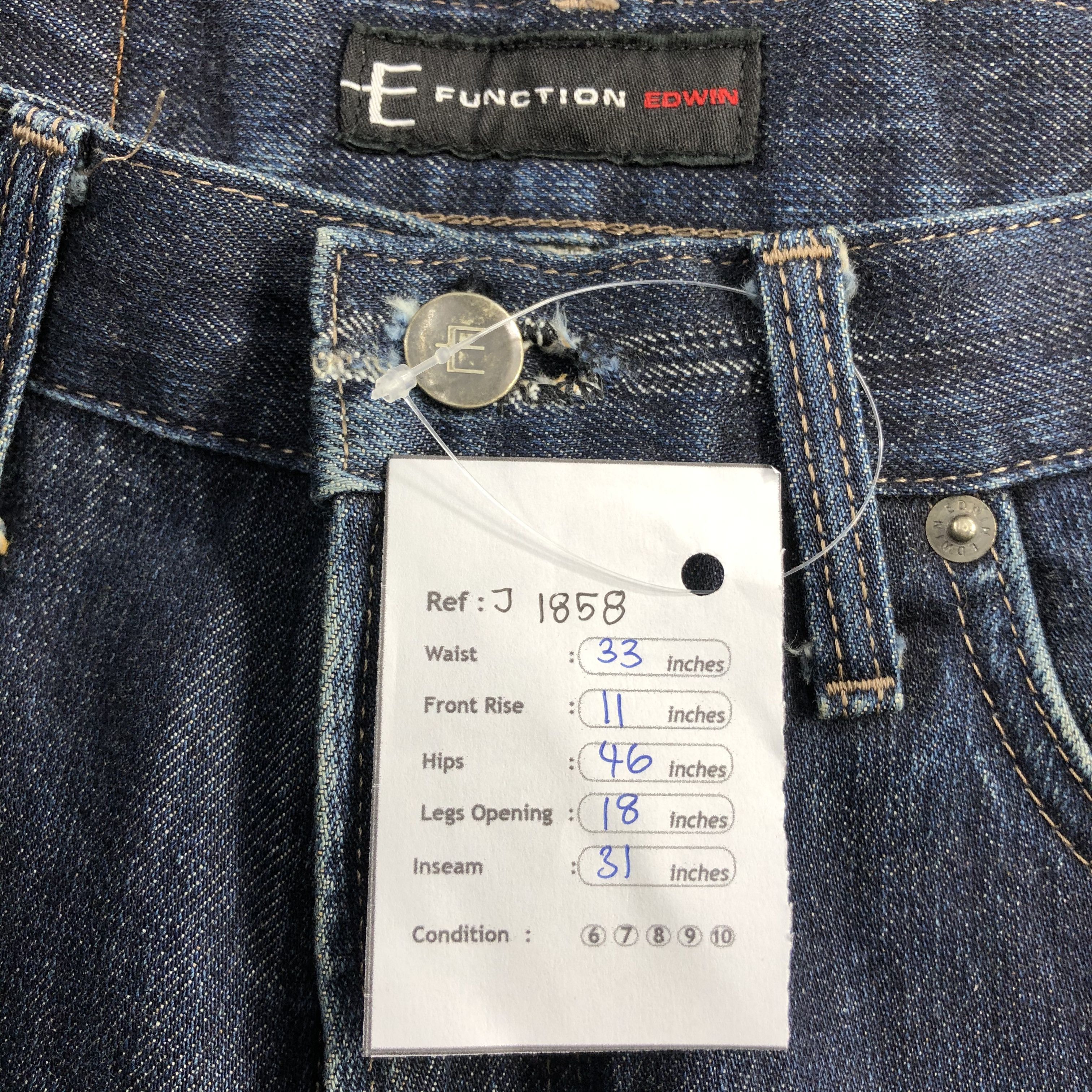 Edwin Vintage Edwin E Fucnction Jeans-J1858 Size US 33 - 12 Thumbnail