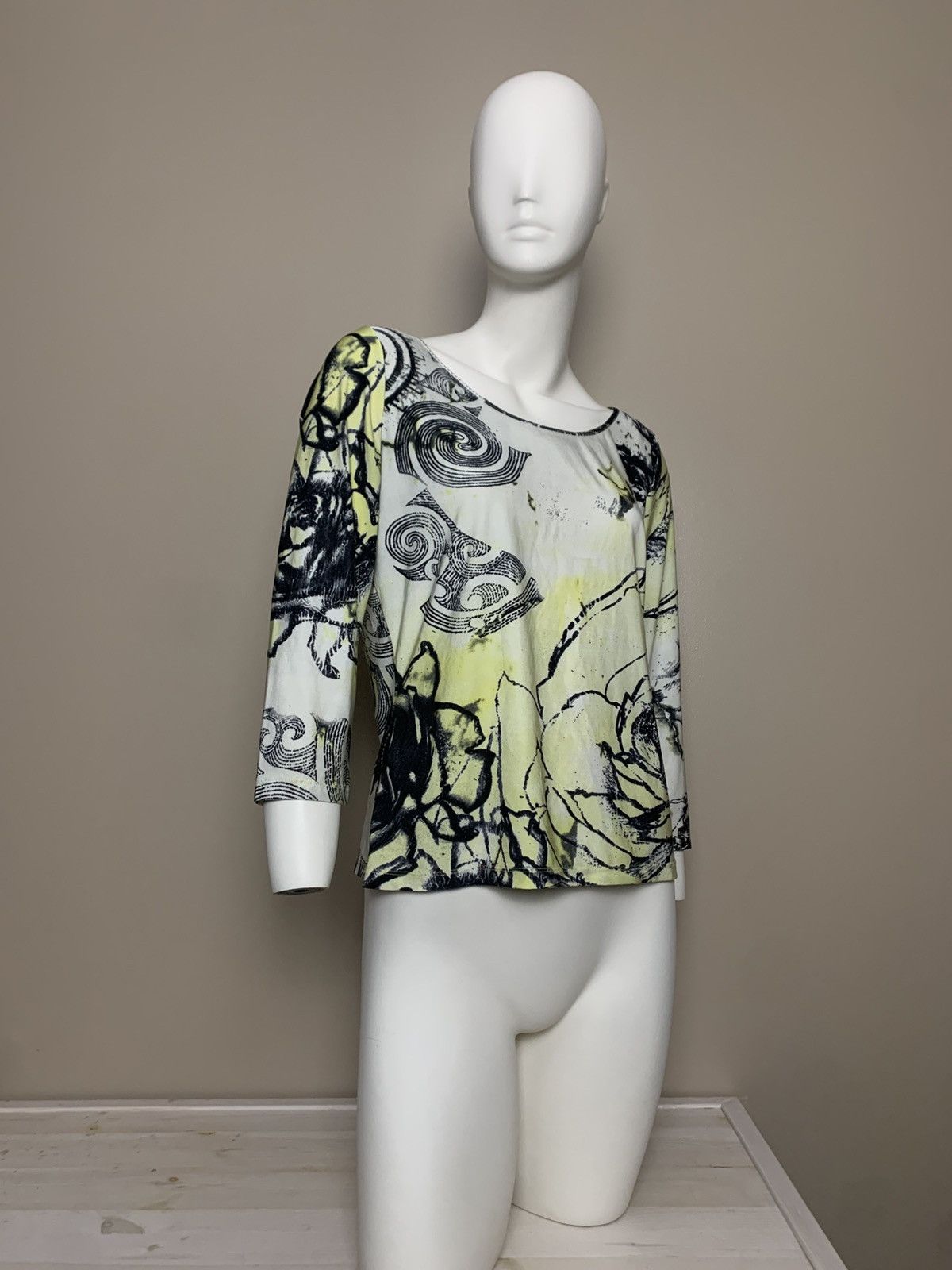 If Six Was Nine × Jean Paul Gaultier × Roberto Cavalli VINTAGE PRINTED ROBERTO CAVALLI TOP Y2K Size M / US 6-8 / IT 42-44 - 2 Thumbnail