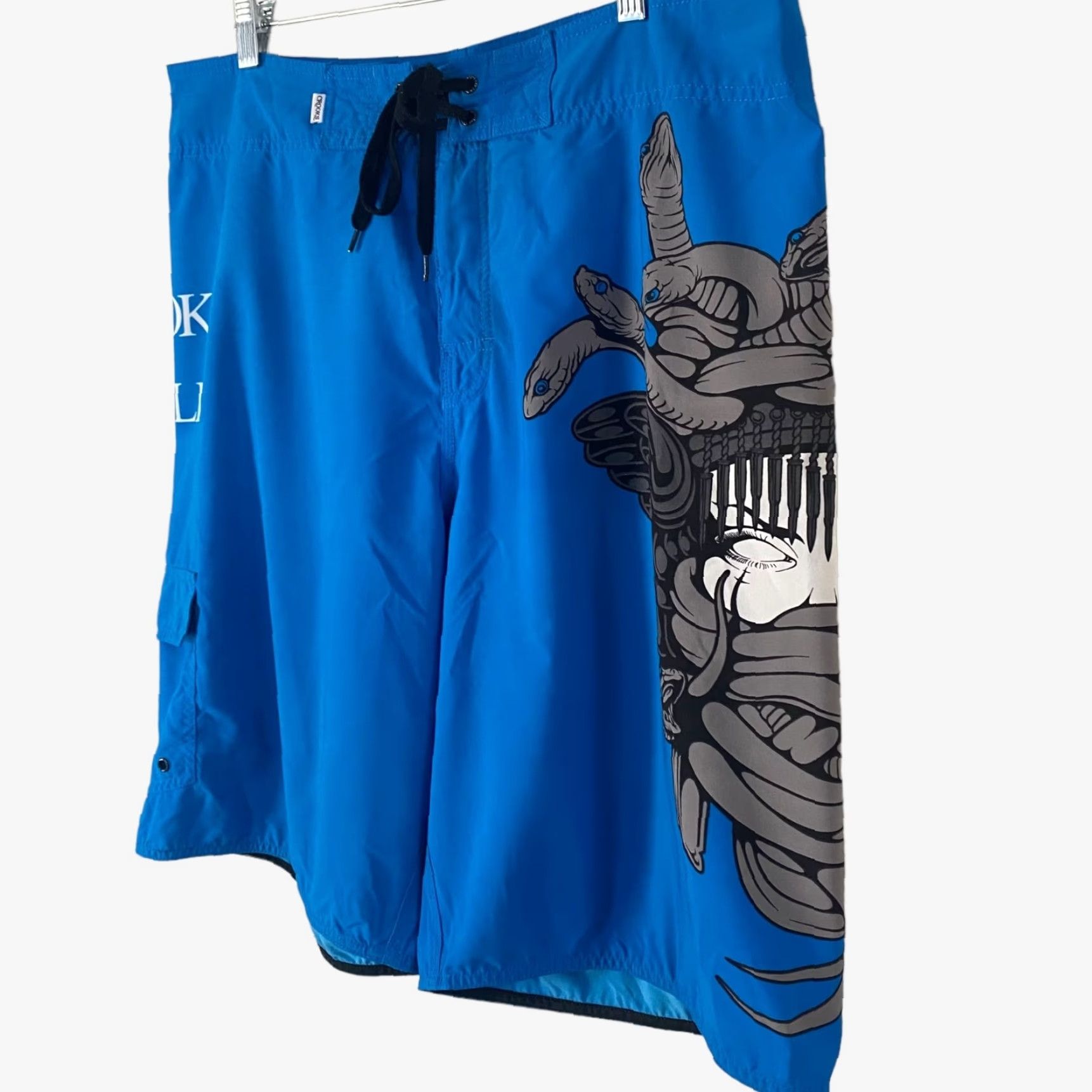 Crooks & Castles Crooks & Castles Medusa Printed Board Shorts Mens 38 Blue Surf Swim Streetwear Size US 38 / EU 54 - 2 Thumbnail