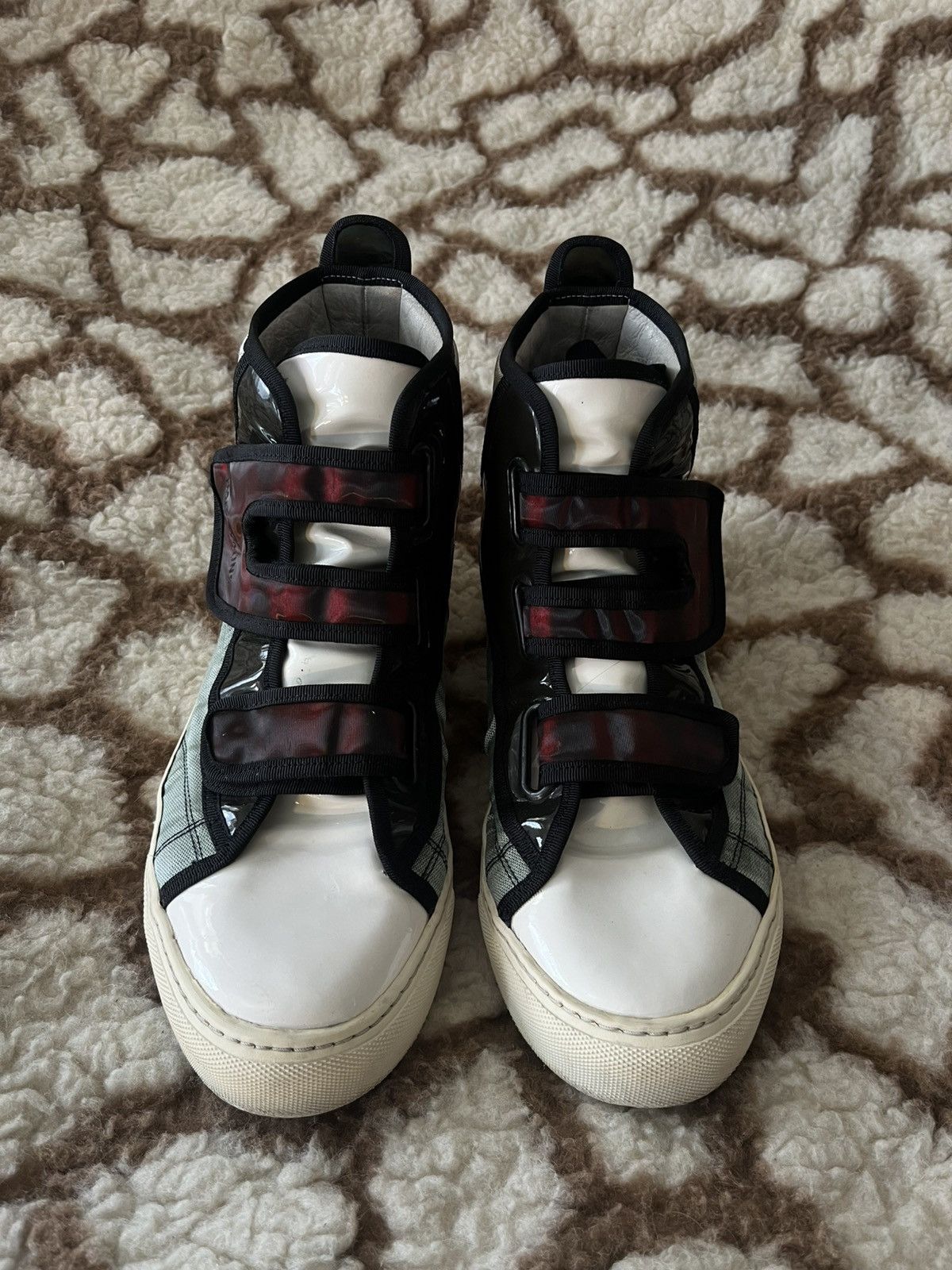 Raf Simons Raf Simons Velcro High Top Sneakers Size US 9 / EU 42 - 1 Thumbnail