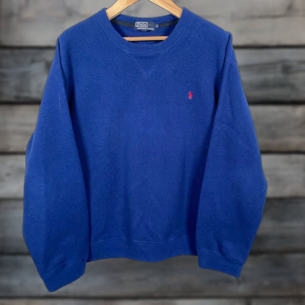 Polo Ralph Lauren Polo Ralph Lauren Fleece Sweatshirt Adult XL Blue Crewneck Solid Relaxed Fit Size US XL / EU 56 / 4 - 1 Thumbnail