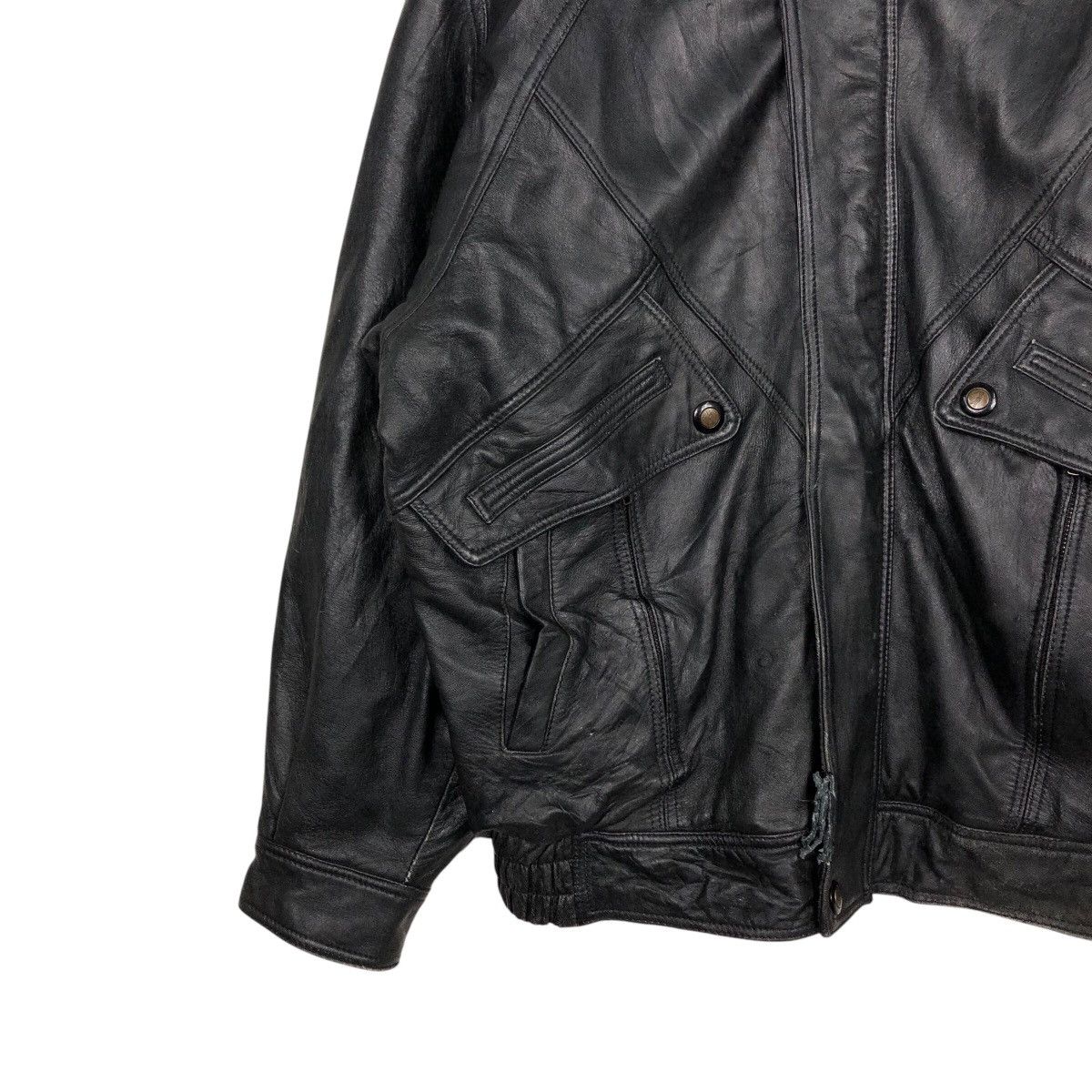 Japanese Brand × Vintage 📌Vintage Biker Leather Jacket MT Legend Choei Issey Miyake Size US L / EU 52-54 / 3 - 5 Thumbnail