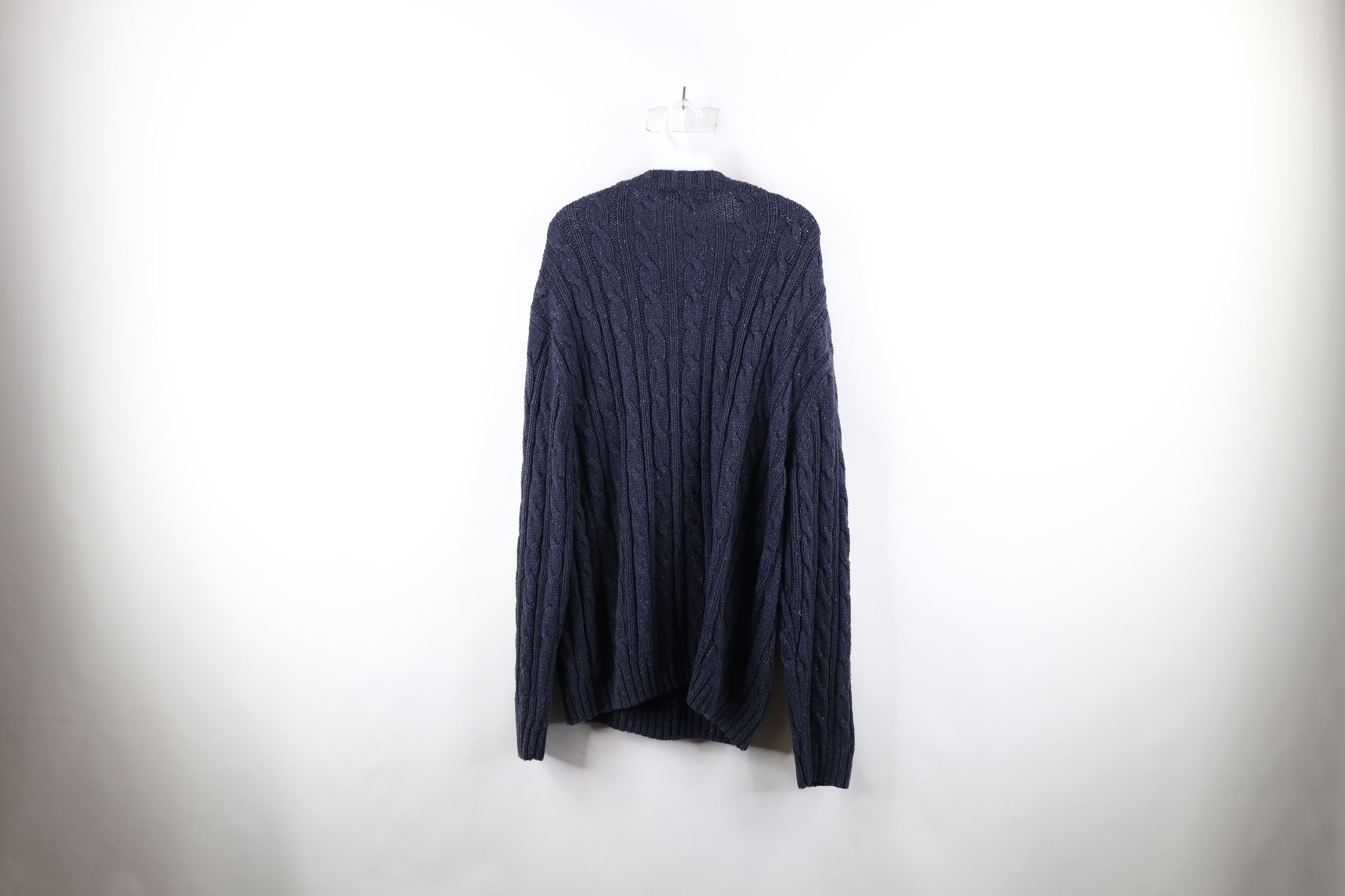 Vintage Vintage 90s Streetwear Chunky Cable Knit Fisherman Sweater Size US XXL / EU 58 / 5 - 5 Thumbnail