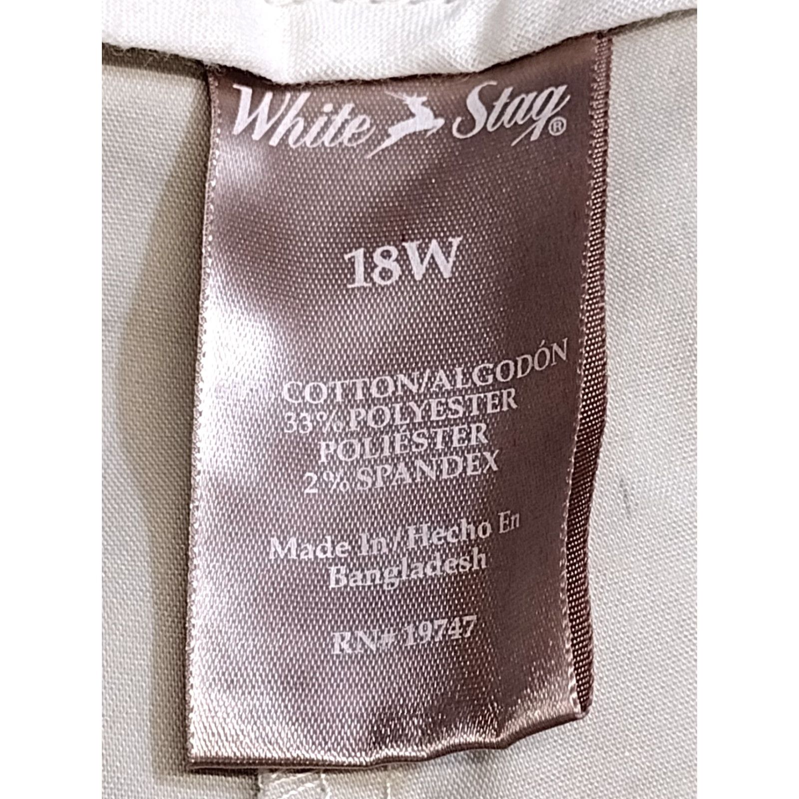 Vintage White Stag Women's Chino Style Shorts Beige Size 18W Size 40" / US 18 - 5 Thumbnail
