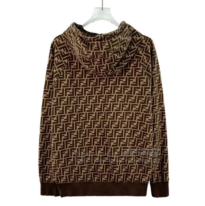 Fendi Fendi Brown Cotton Women's Hoodie . Size L / US 10 / IT 46 - 2 Thumbnail