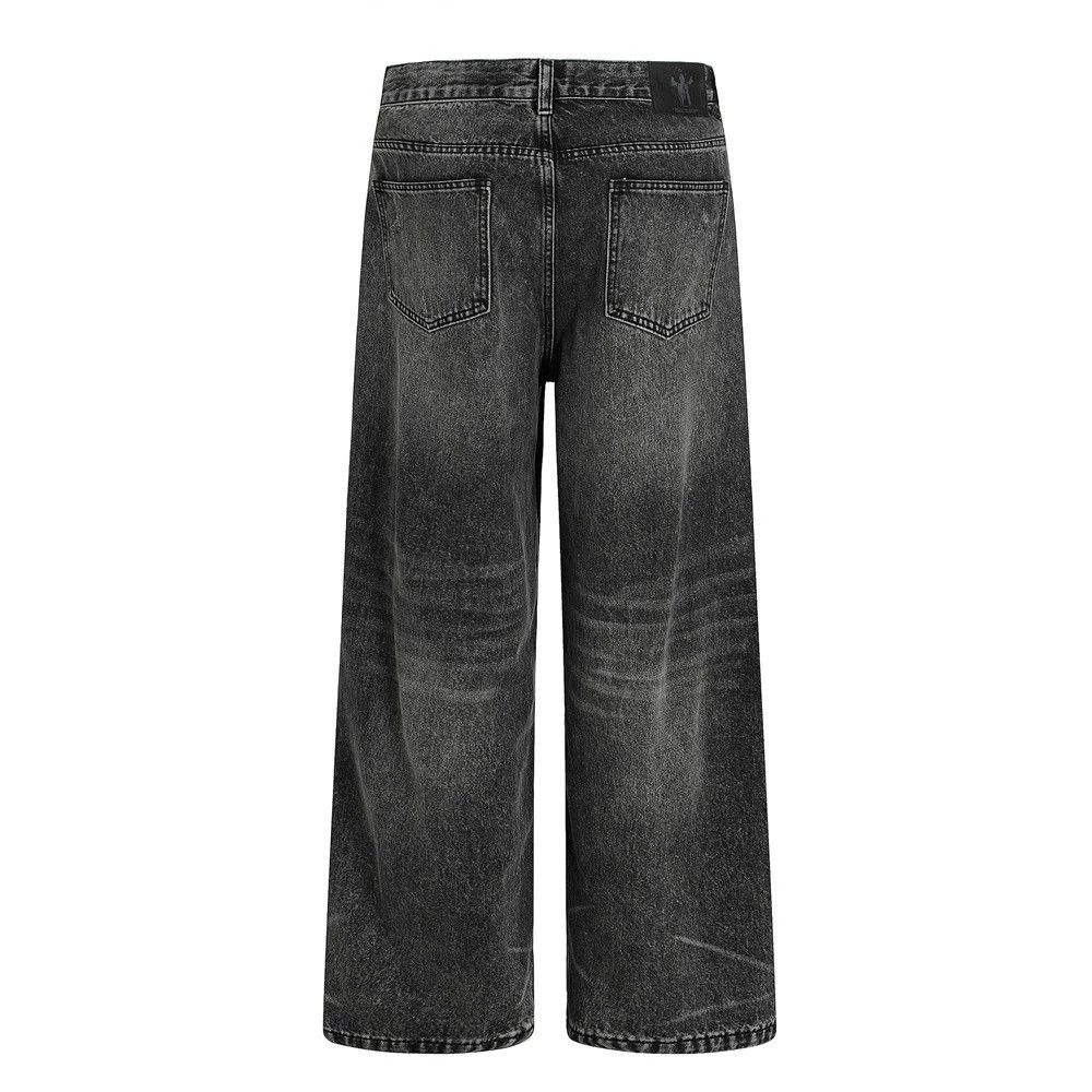 Vintage Retro punk distressed loose straight gradient washed jeans Size US 32 / EU 48 - 2 Thumbnail