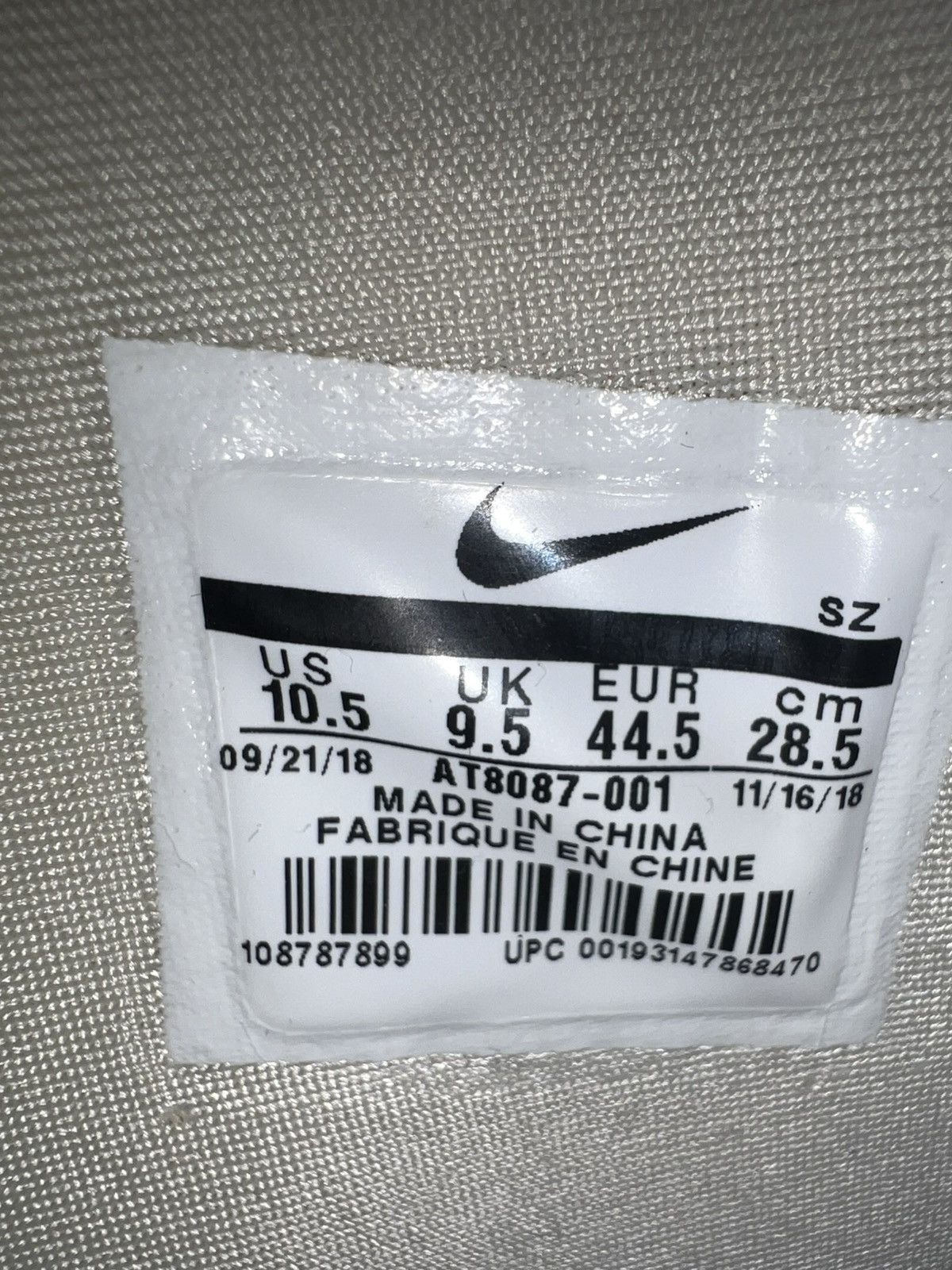 Fear of God × Nike Fear of God x Nike Air Raid Sneakers Size US 10.5 / EU 43-44 - 7 Thumbnail
