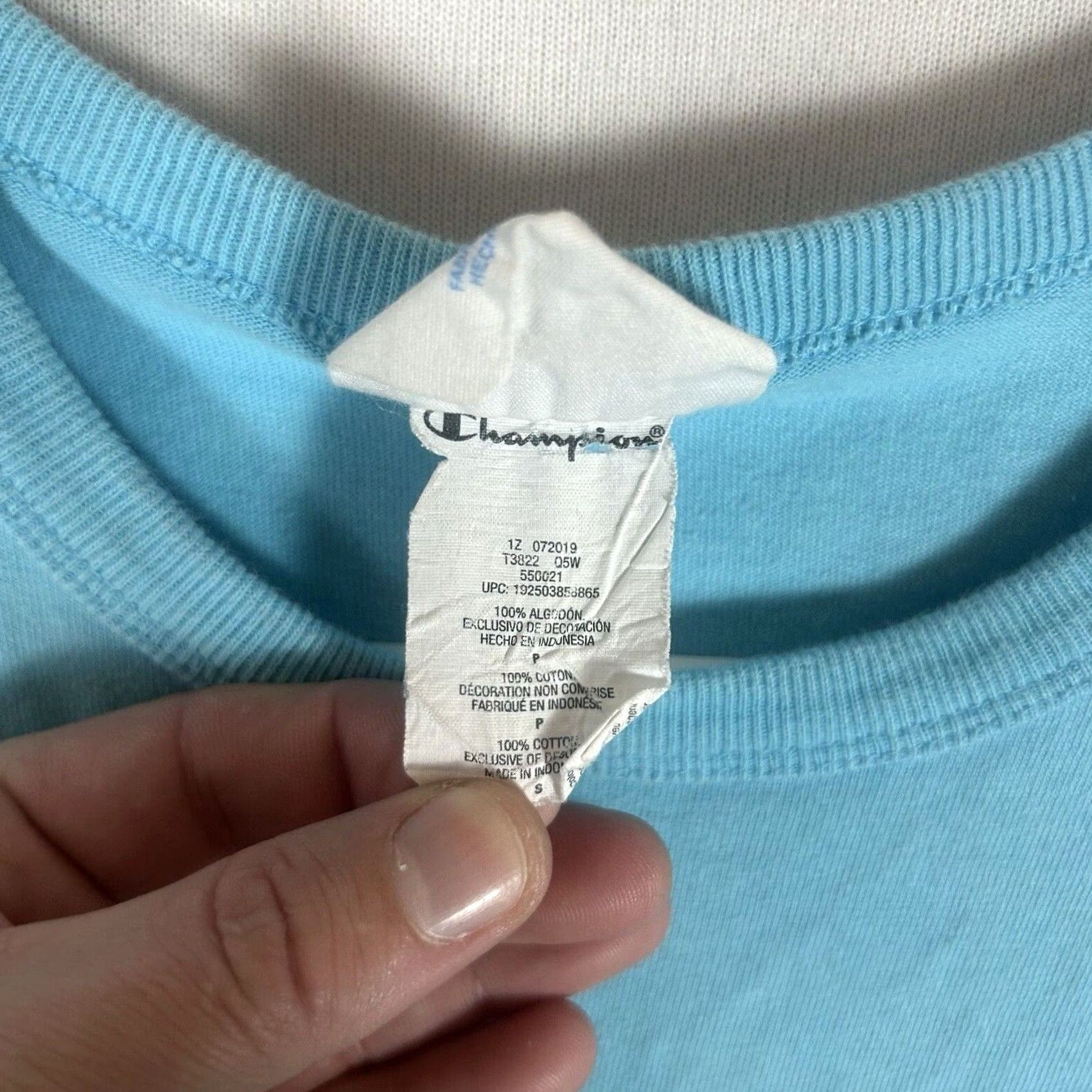 Champion VINTAGE Champion Sweatshirt Mens Small Crewneck Pullover 00s Y2K Big Logo Blue Size US S / EU 44-46 / 1 - 4 Thumbnail