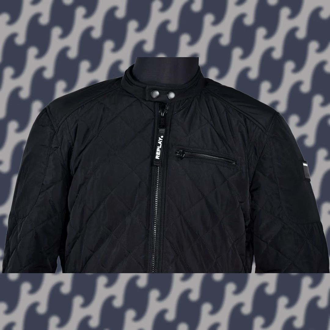 Replay Replay Quilted Biker Jacket Men XL Black Size US XL / EU 56 / 4 - 1 Thumbnail