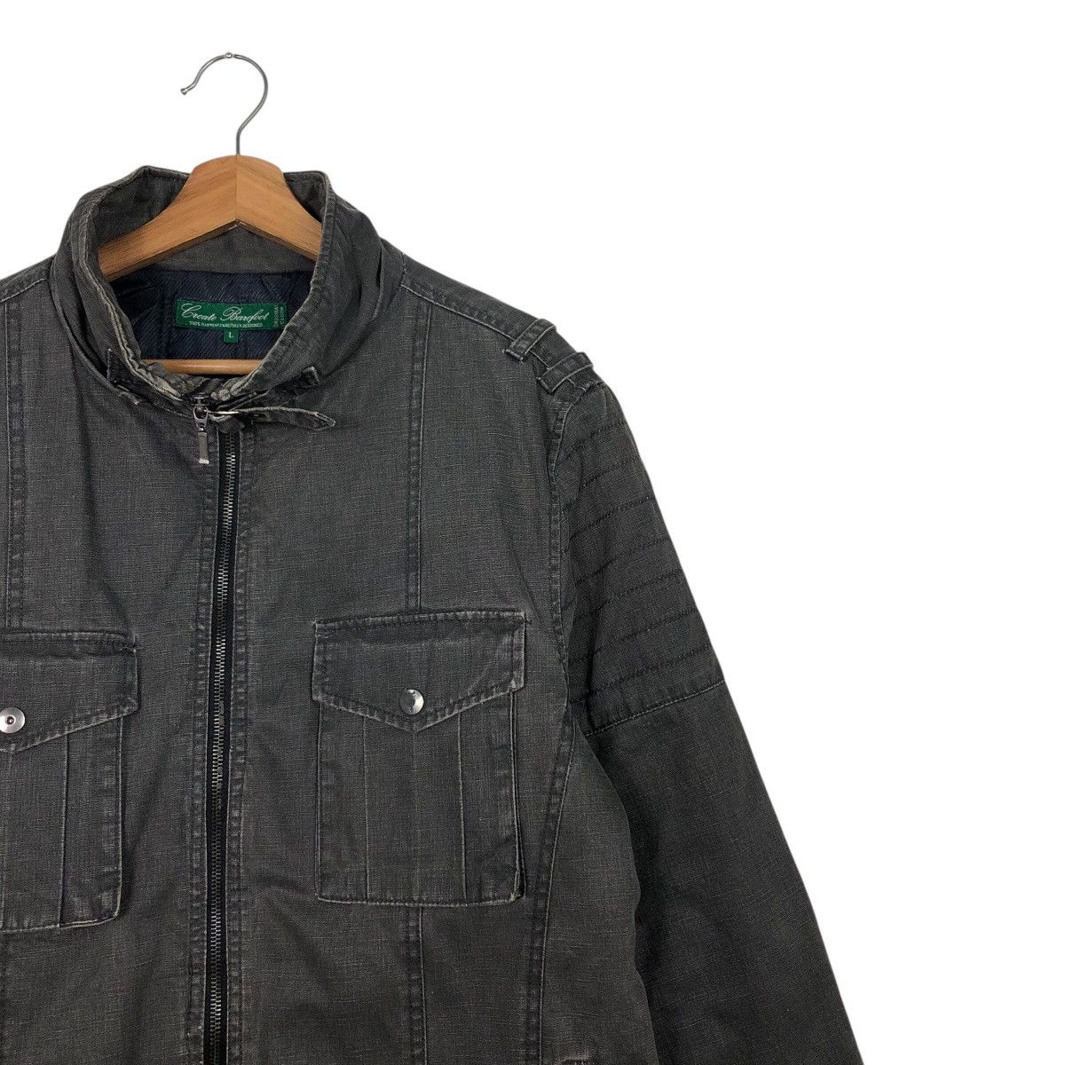 Japanese Brand 📌Vintage Biker Chore Jacket Create Barefoot Issey Miyake Size US L / EU 52-54 / 3 - 7 Thumbnail