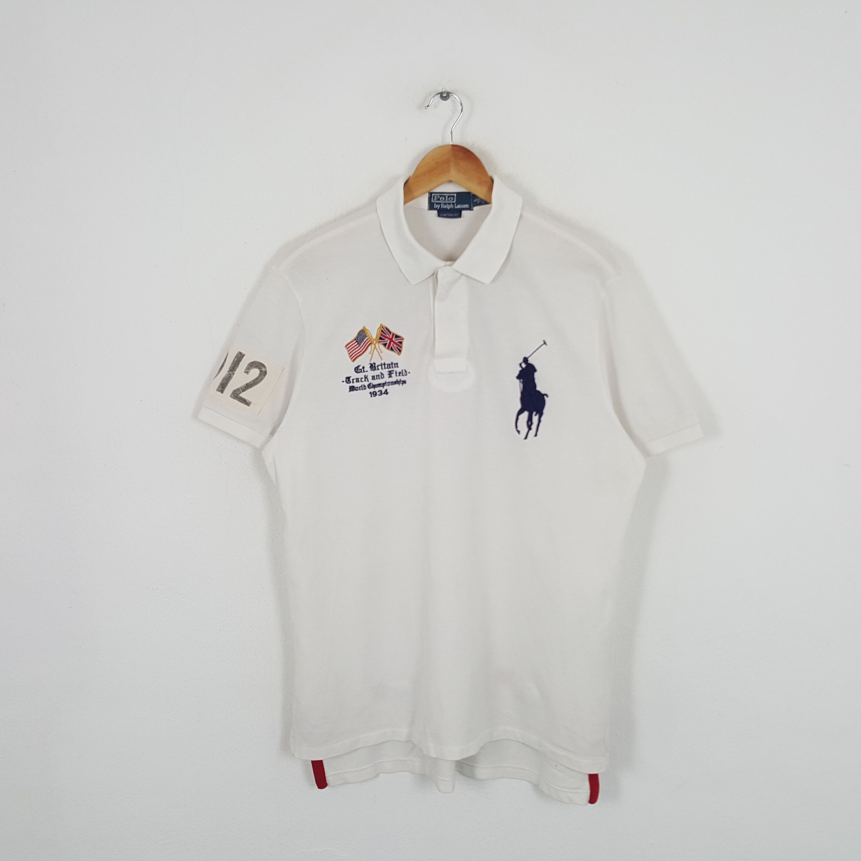 Polo Ralph Lauren × Vintage Vintage Polo by Ralph Lauren Britain Logo Polos Size US L / EU 52-54 / 3 - 1 Thumbnail