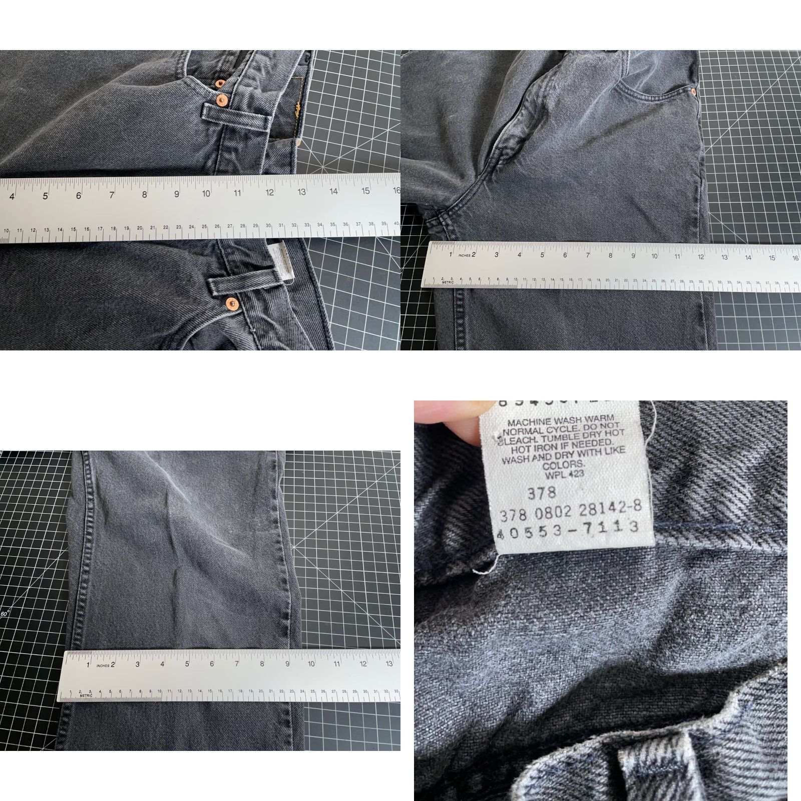 Levi's VINTAGE Levi's 550 Jeans Men's Tapered Fit Relaxed 31 x 29 Black 2000s Retro Classic Size US 31 - 8 Thumbnail