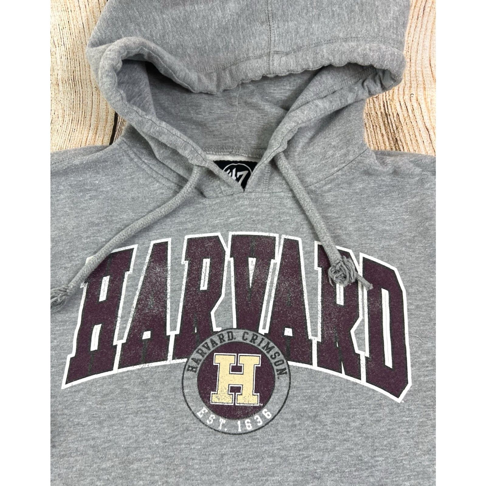 47 VINTAGE Harvard University 47 Brand Hoodie Sweatshirt Pullover Gray Size S Unisex Adults Graphic Print Hooded Sweatshirt Mens Womens Size US S / EU 44-46 / 1 - 2 Thumbnail