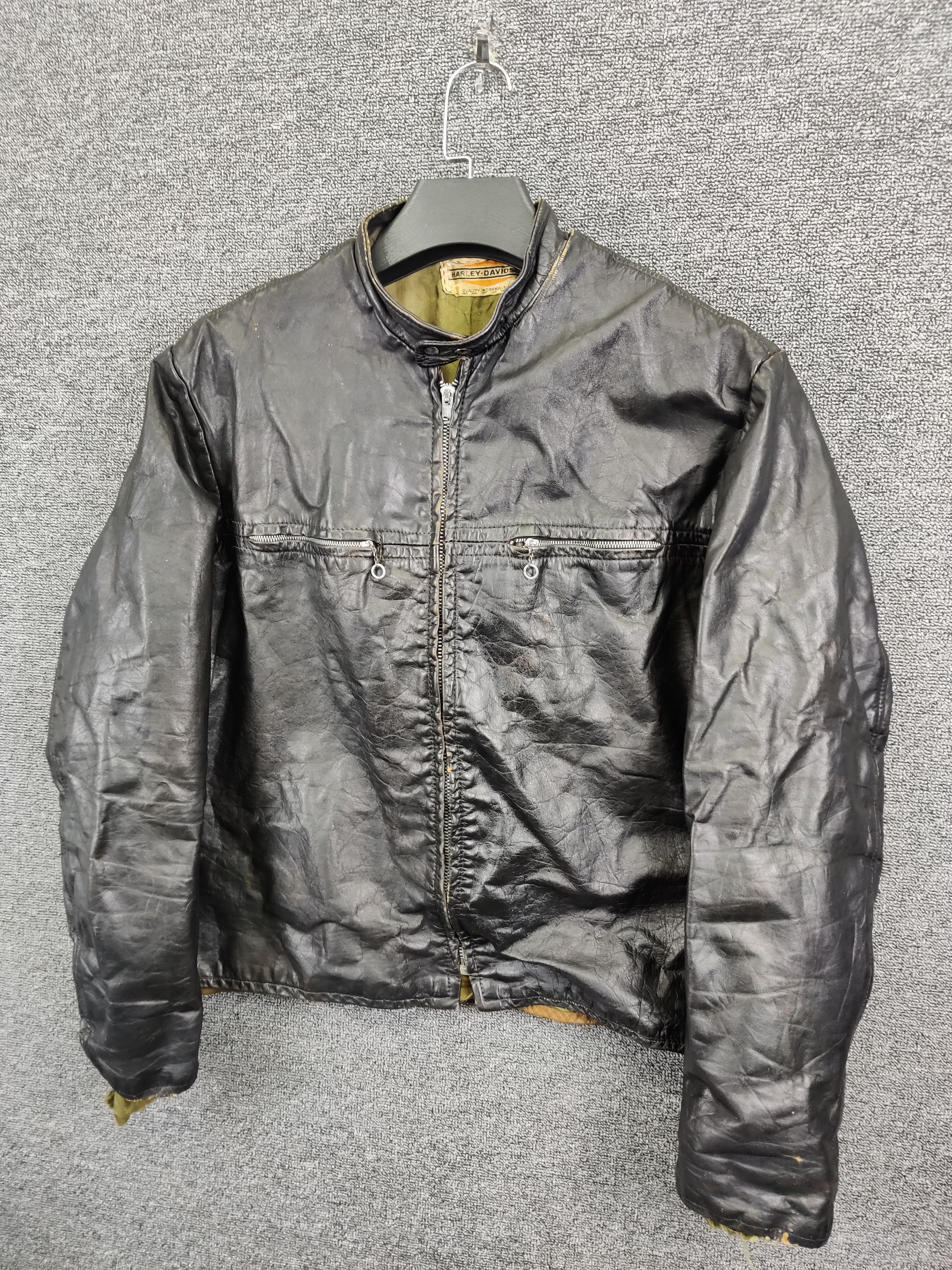 Harley Davidson Vintage 90s Harley Davidson Leather Motorcycle Bikers Jacket Size US M / EU 48-50 / 2 - 2 Thumbnail