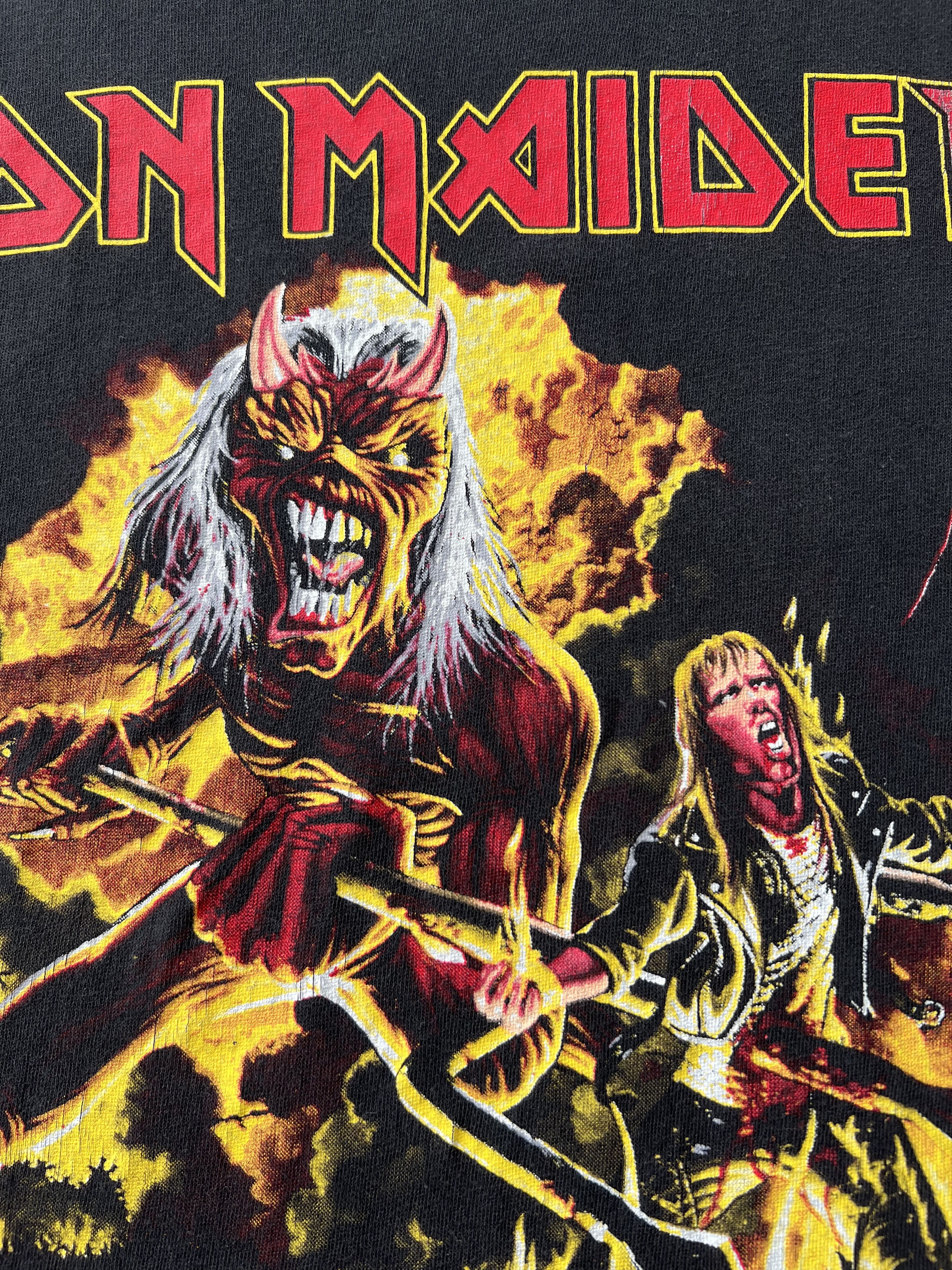 Band Tees Vintage 1993 Iron Maiden Hallowed Be Thy Name Black T-shirt Size US L / EU 52-54 / 3 - 4 Thumbnail