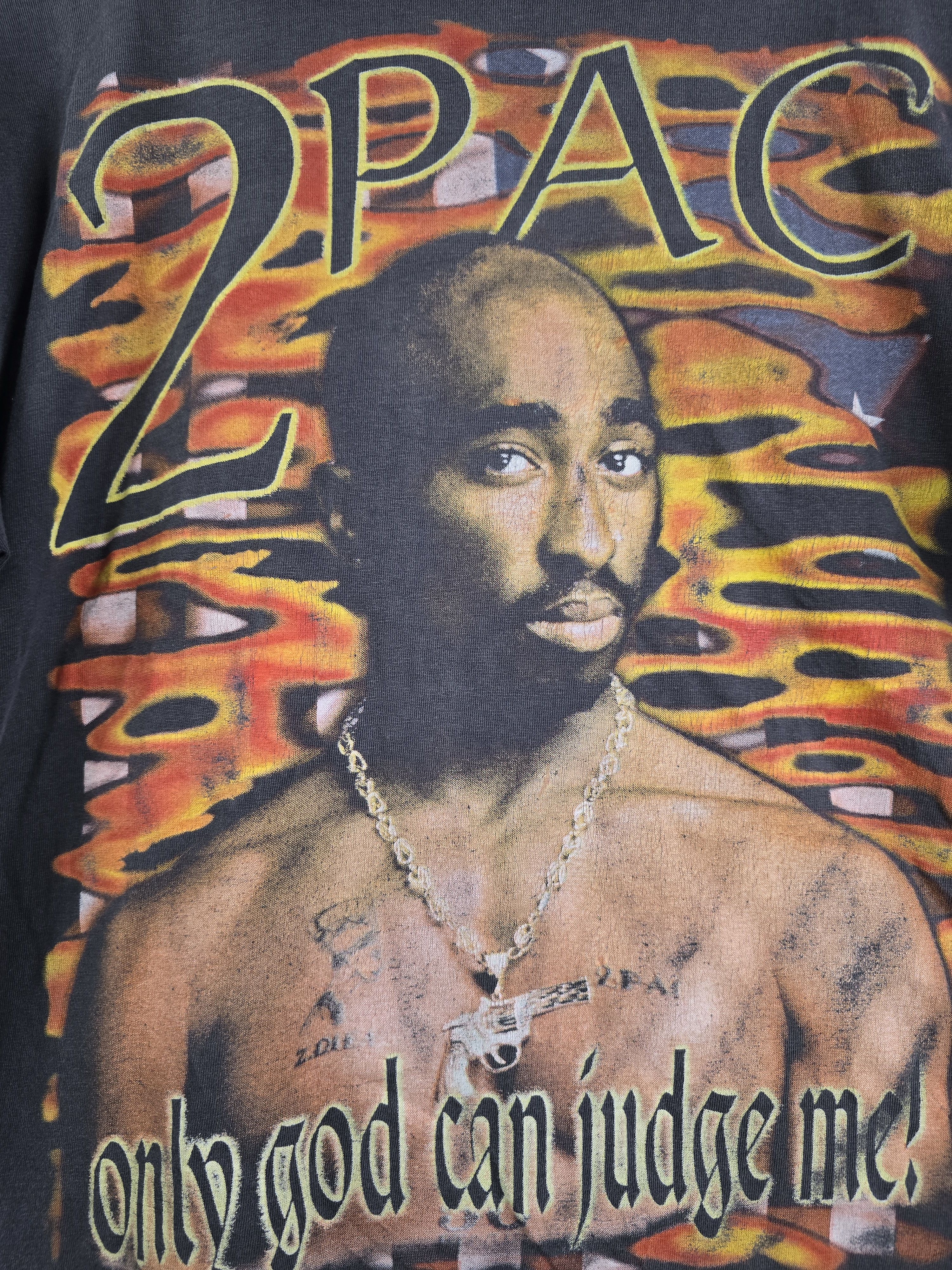 Band Tees × Rap Tees × Vintage 90s Tupac Only god can judge me Makeveli 2Pac XL 22.5" 29" Size US XL / EU 56 / 4 - 4 Thumbnail