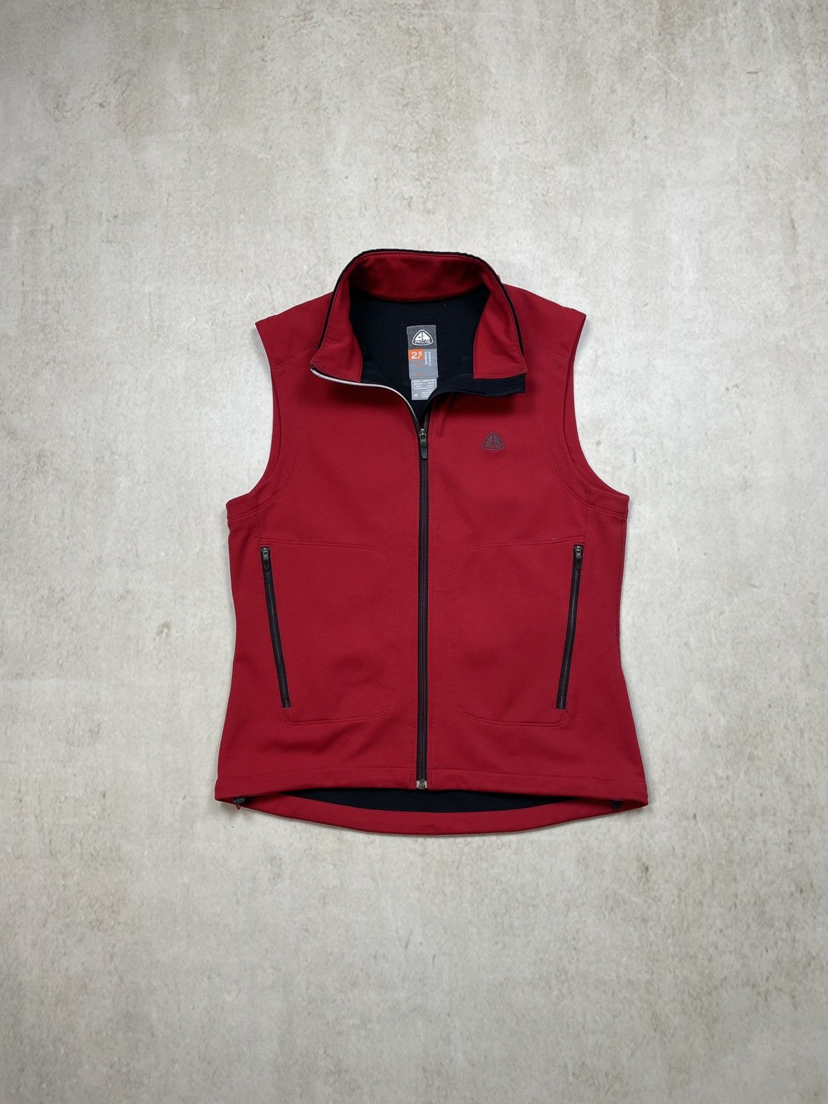 Pre-owned Nike Acg X Outdoor Life Gorpcore Vintage Nike Acg Softshell Vest With Drawstrings In Red
