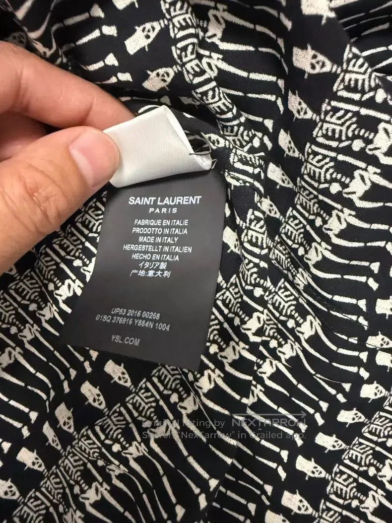 Saint Laurent Paris Saint Laurent SLP Skull Gentleman Shirt 39. Size US XS / EU 42 / 0 - 5 Thumbnail