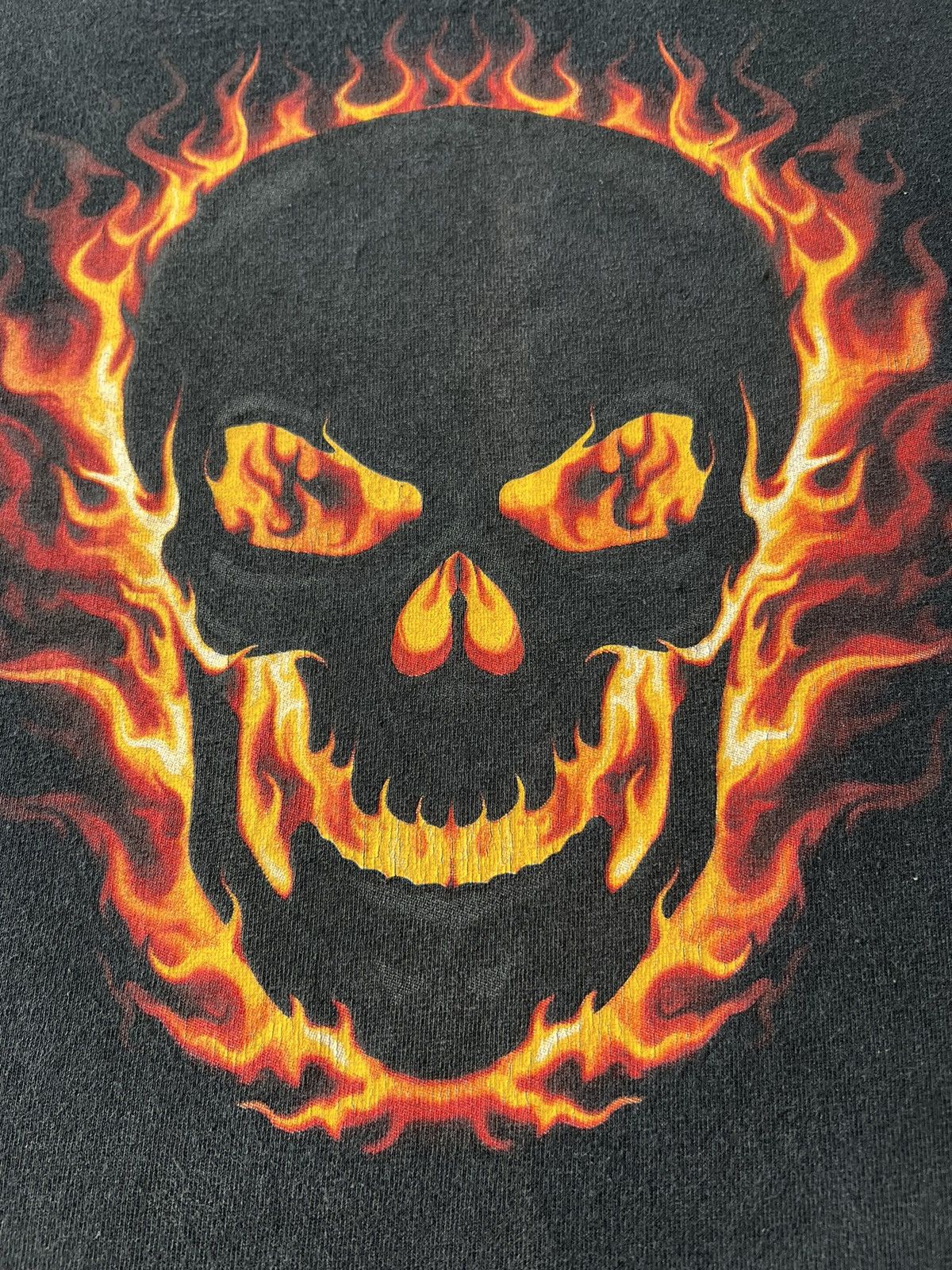 Vintage Vintage 2006 Flaming Skull Fire Ghost Rider AAA Long Sleeve Size US XXL / EU 58 / 5 - 6 Thumbnail