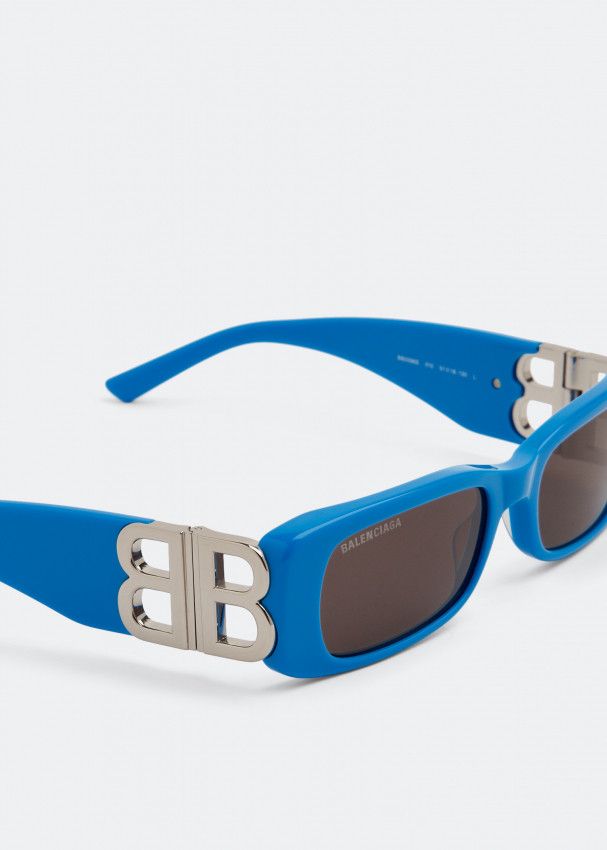 Balenciaga o1mt1gz1124 Size: OS / Dynasty Rectangle Sunglasses in Blue Size ONE SIZE - 2 Thumbnail