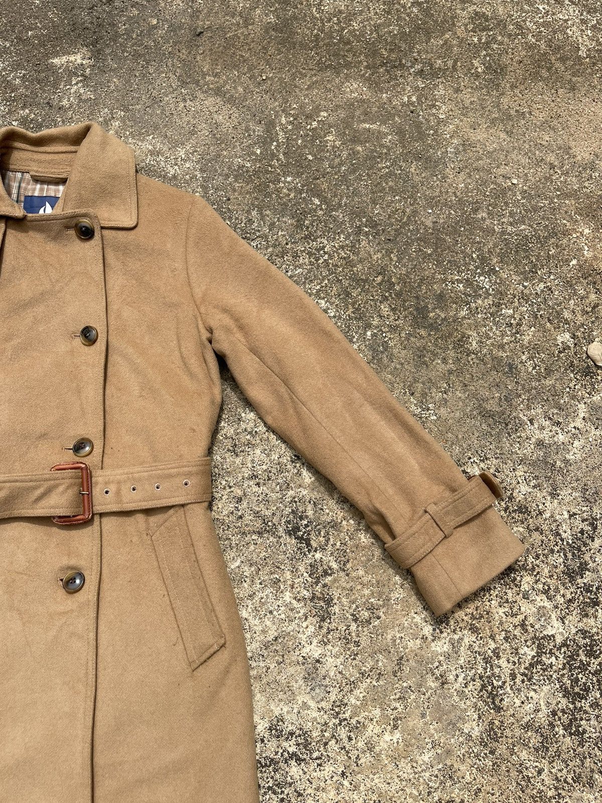 Designer Michel Beaudouin Camel Wool Trench Coat (Unisex) M Size M / US 6-8 / IT 42-44 - 6 Thumbnail