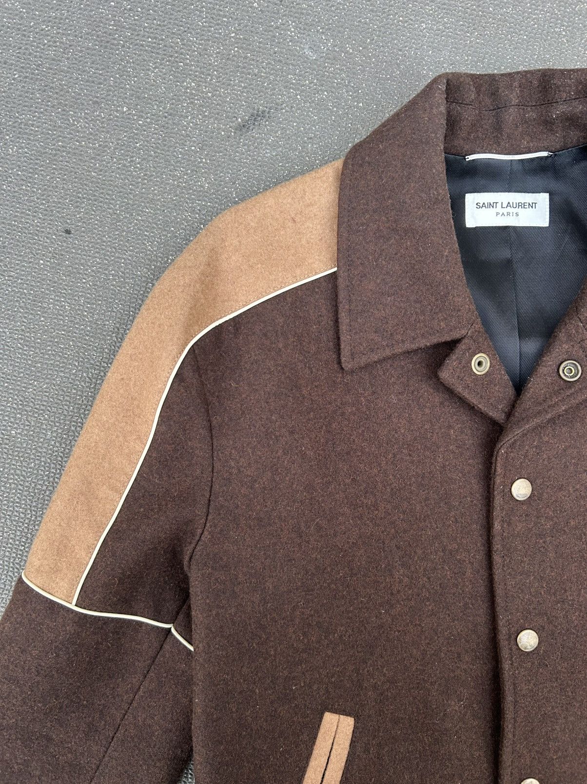 Saint Laurent Paris Saint Laurant Paris brown teddy varsity jacket Size US S / EU 44-46 / 1 - 3 Thumbnail