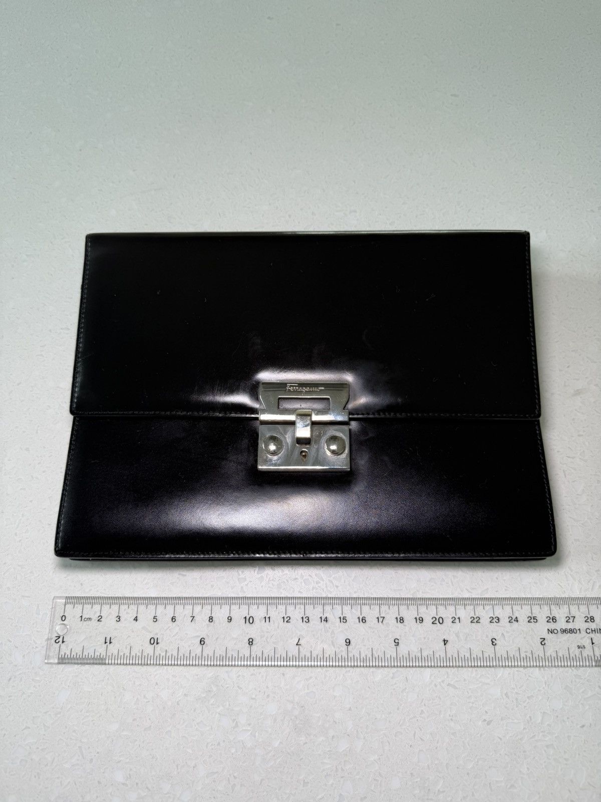 Ferragamo Black Leather Second Bag