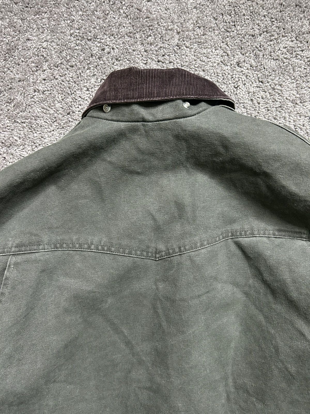 Carhartt Vintage 90s Carhartt Blanket Lined Chore Jacket Moss Earth Size US L / EU 52-54 / 3 - 6 Thumbnail