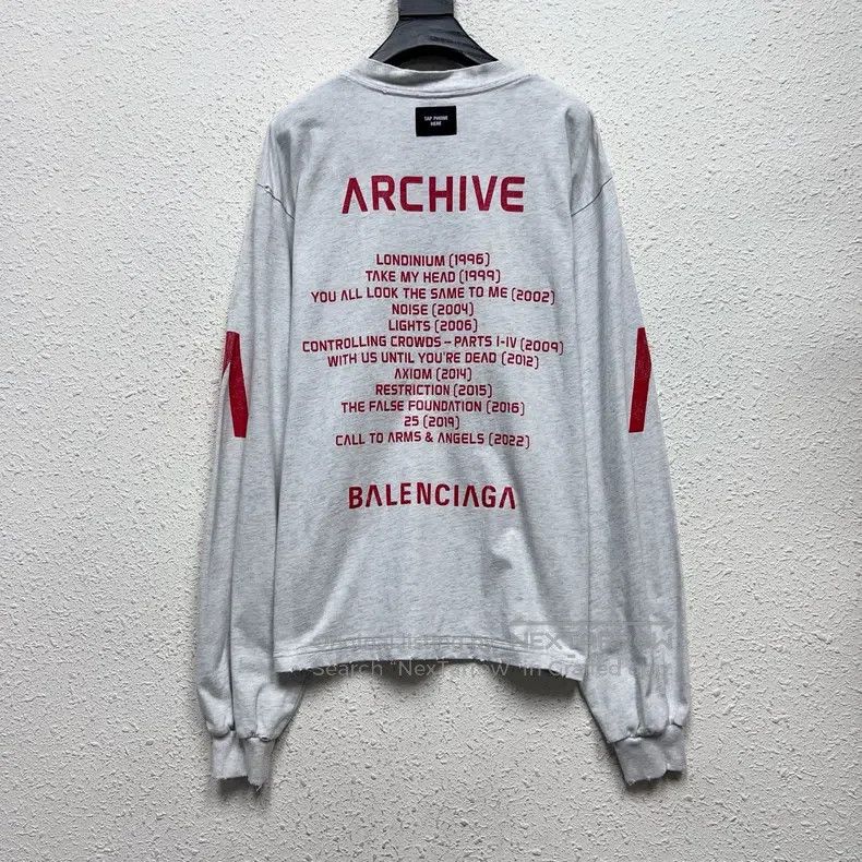 Balenciaga Balenciaga Apple Music Limited Edition Aged Grey Long Slee Size US XS / EU 42 / 0 - 2 Thumbnail