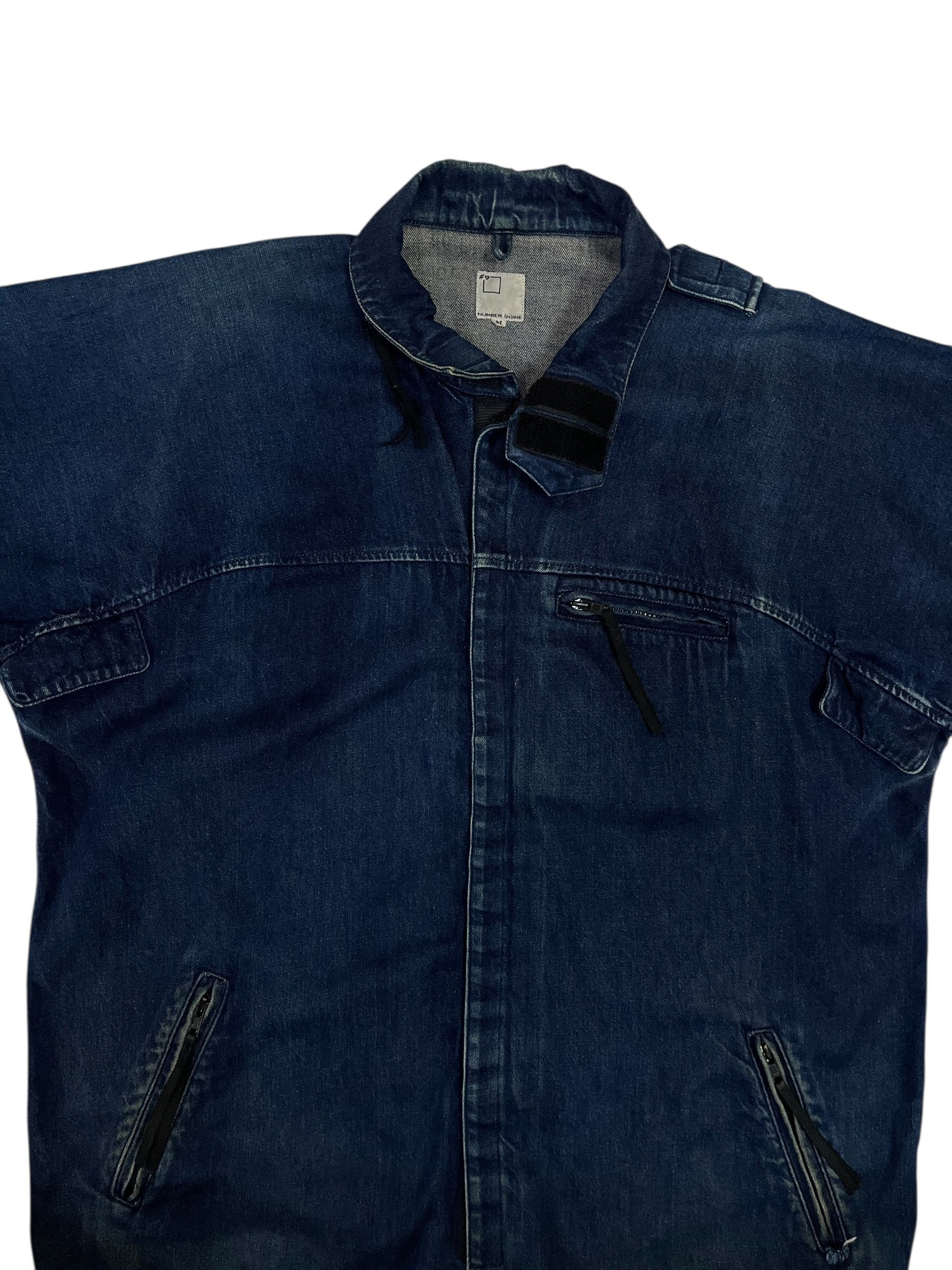 Number (N)ine Number (N)ine #9 Blue Denim Oversized Baggy Jacket Size US M / EU 48-50 / 2 - 3 Thumbnail