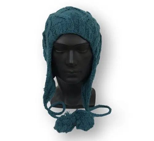image of Earflap Knit Beanie Hat, Men's
