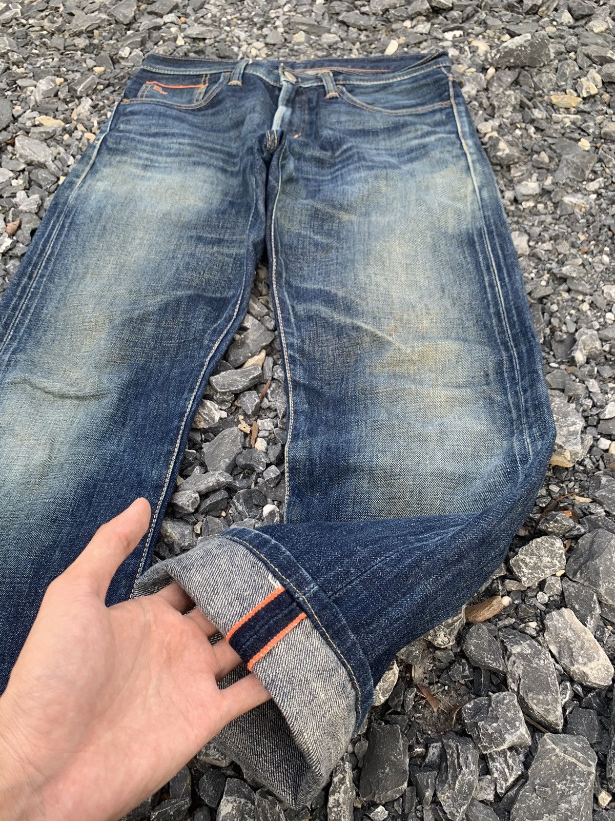 Edwin VINTAGE EDWIN 505ZX SELVEDGE RUSTY JAPANESE DISTRESSED DENIM Size US 32 / EU 48 - 5 Thumbnail