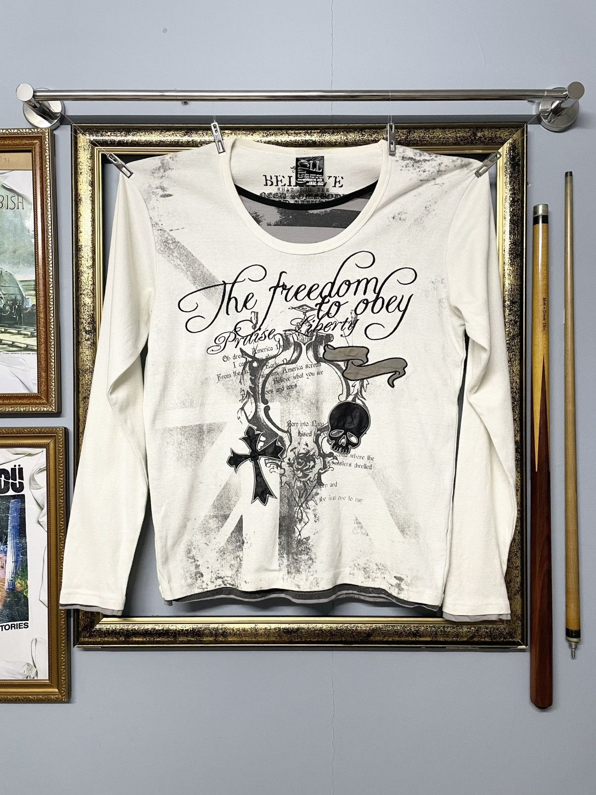 Designer Vintage 90s Japan Designer Clash The freedom To Obey Skull Size US M / EU 48-50 / 2 - 1 Thumbnail