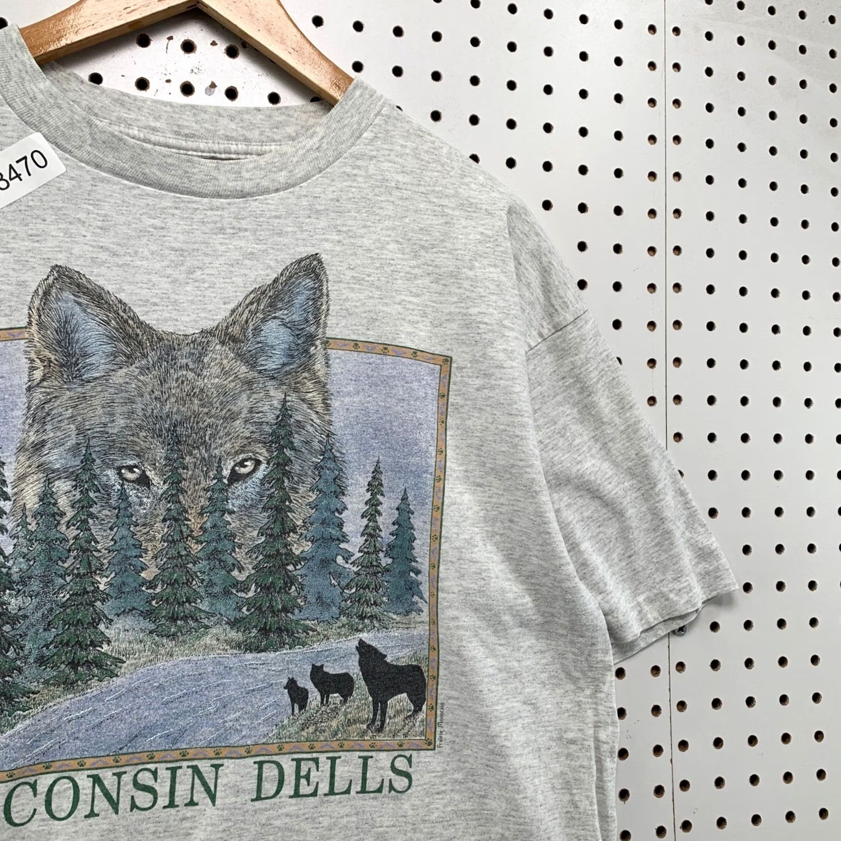 Vintage VINTAGE Prairie Mountain T Shirt Mens XL Gray Wolf Nature Wisconsin Dells 90s Outdoor Shirt Graphic Print Fans Mens Size US XL / EU 56 / 4 - 7 Thumbnail