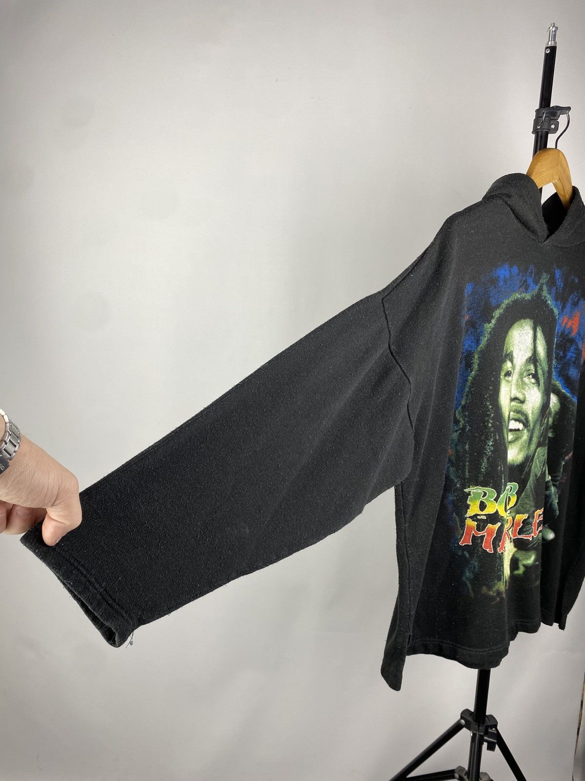 Bob Marley × Vintage CRAZY Vintage 90s Bob Marley Regge Big Logo Zip Hoodie Size US L / EU 52-54 / 3 - 2 Thumbnail