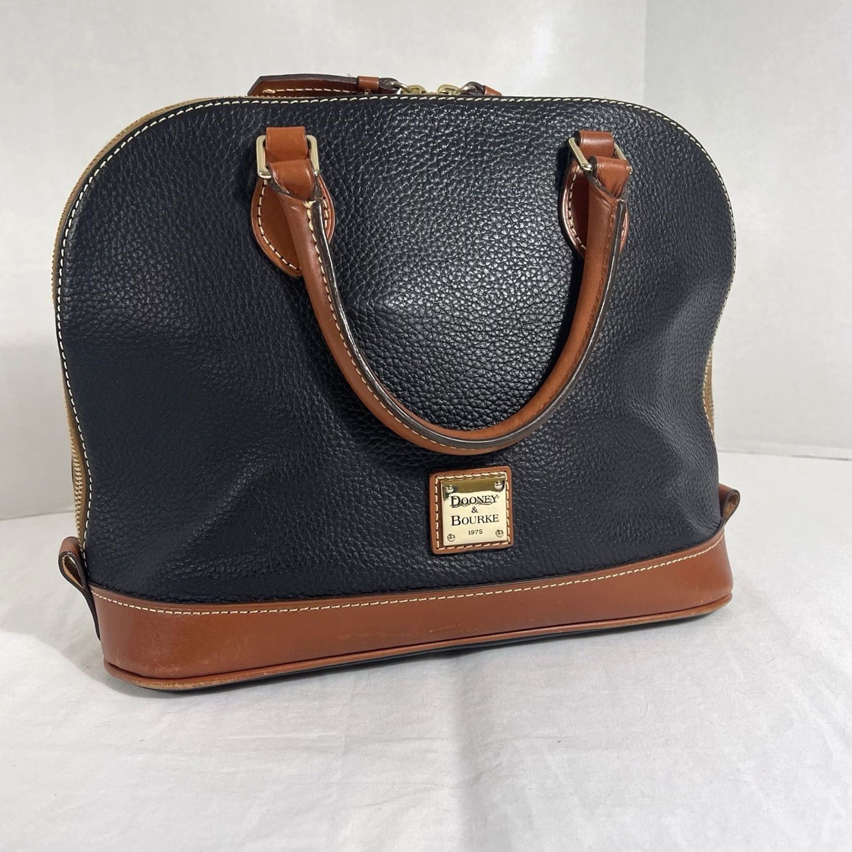 Dooney & Bourke Dooney & Bourke Pebble Leather Zip Satchel Black Bag Medium Women Sport Pettie? Size M / US 6-8 / IT 42-44 - 2 Thumbnail