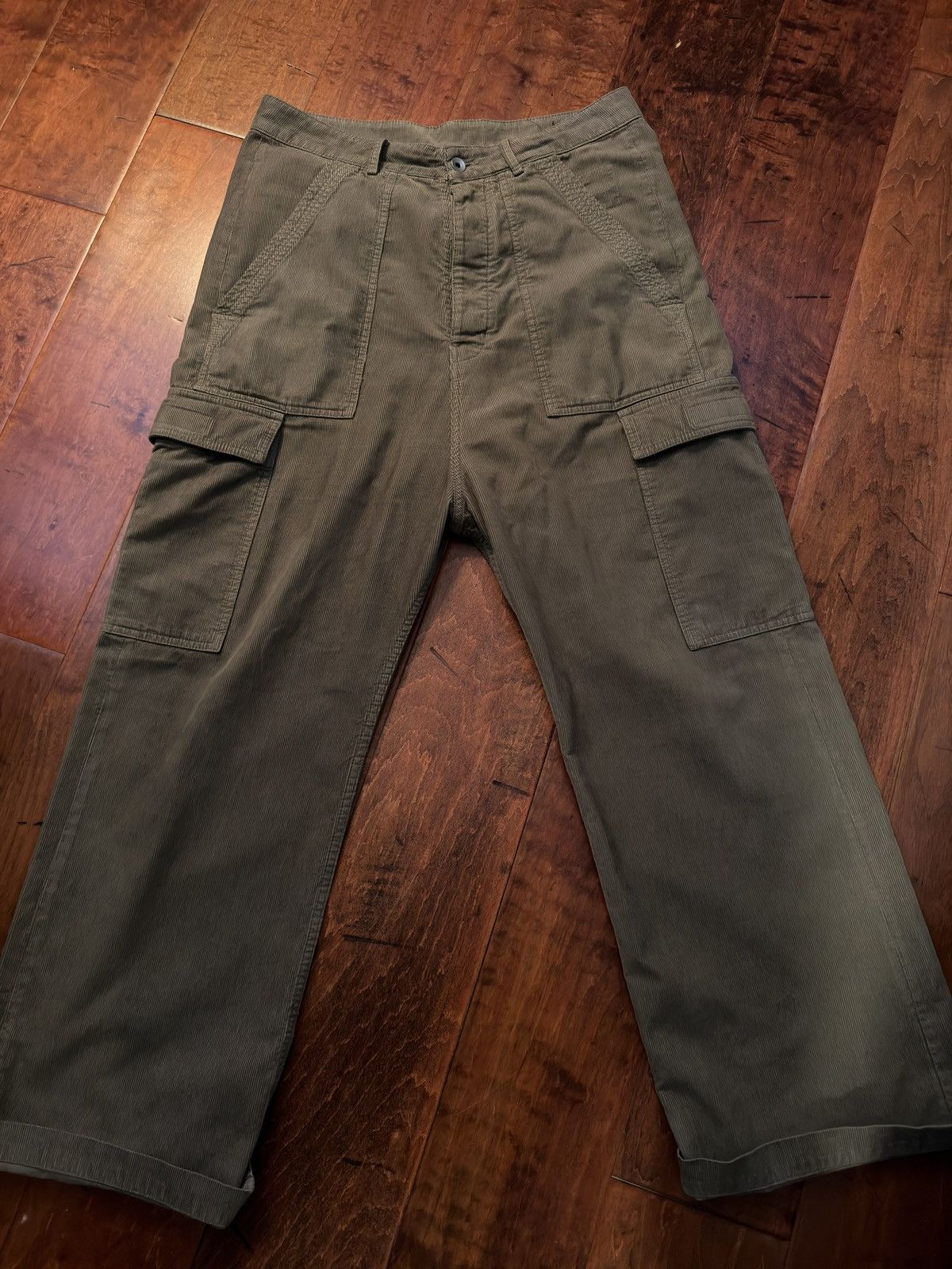 Rick Owens Rick Owens Brown Cargo Corduroy Pants Size US 32 / EU 48 - 7 Thumbnail