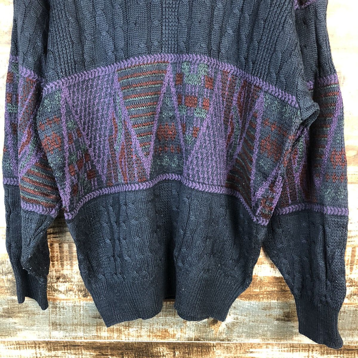 Vintage Rasoza art vintage japan Purple Knitwear #A1801 Size US M / EU 48-50 / 2 - 6 Thumbnail
