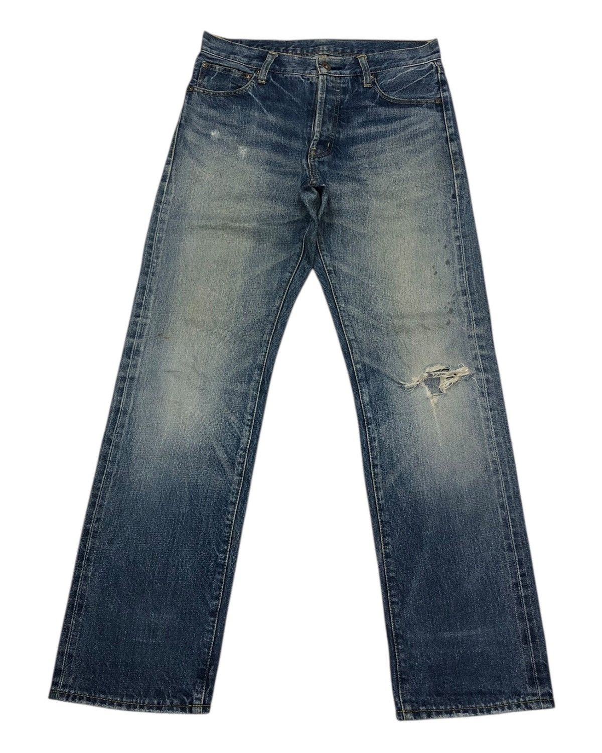 Sugar Cane Vintage Journal Standard Selvedge Jeans Distressed Denim Size US 30 / EU 46 - 9 Thumbnail