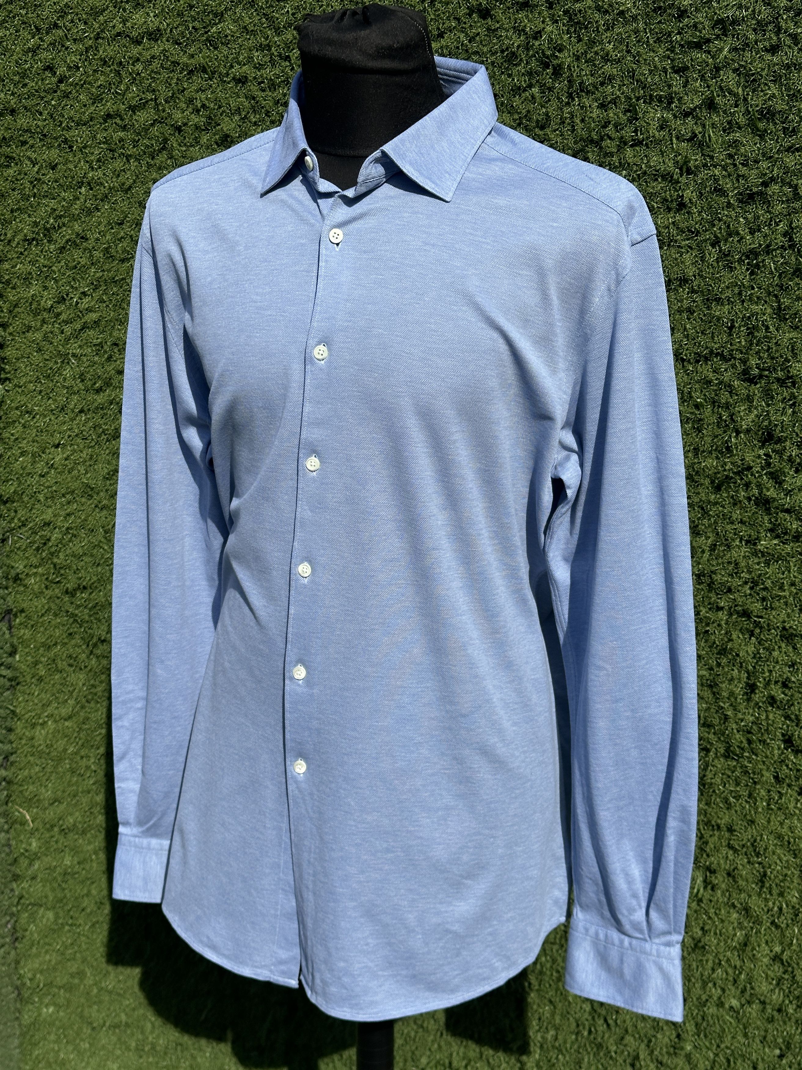 Ermenegildo Zegna Zegna Cotton Oxford Knit Button Shirt Regular Fit Size XL Size US XL / EU 56 / 4 - 10 Thumbnail
