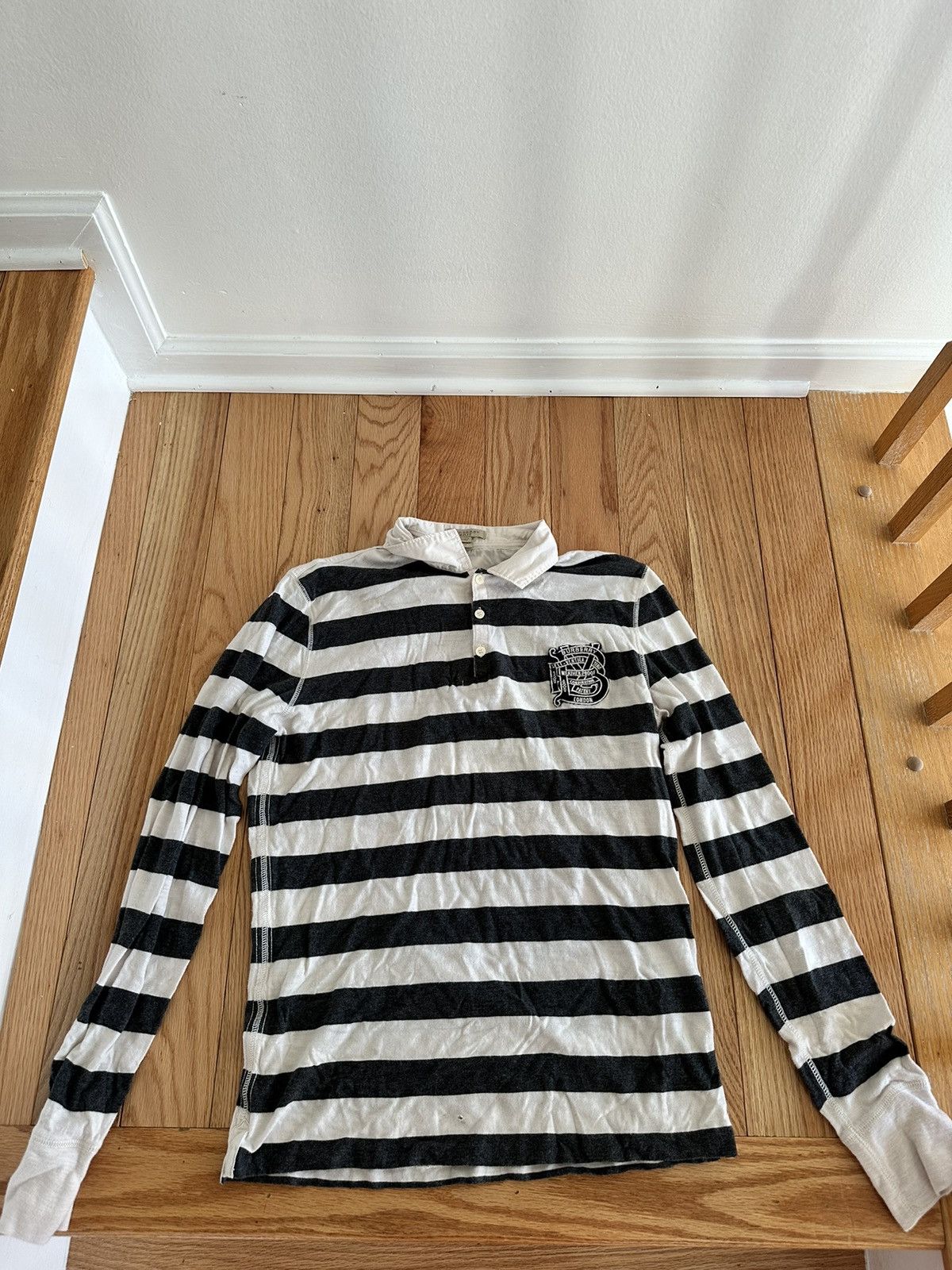 Burberry Vintage Burberry Rugby Longsleeve Shirt Size US M / EU 48-50 / 2 - 1 Thumbnail